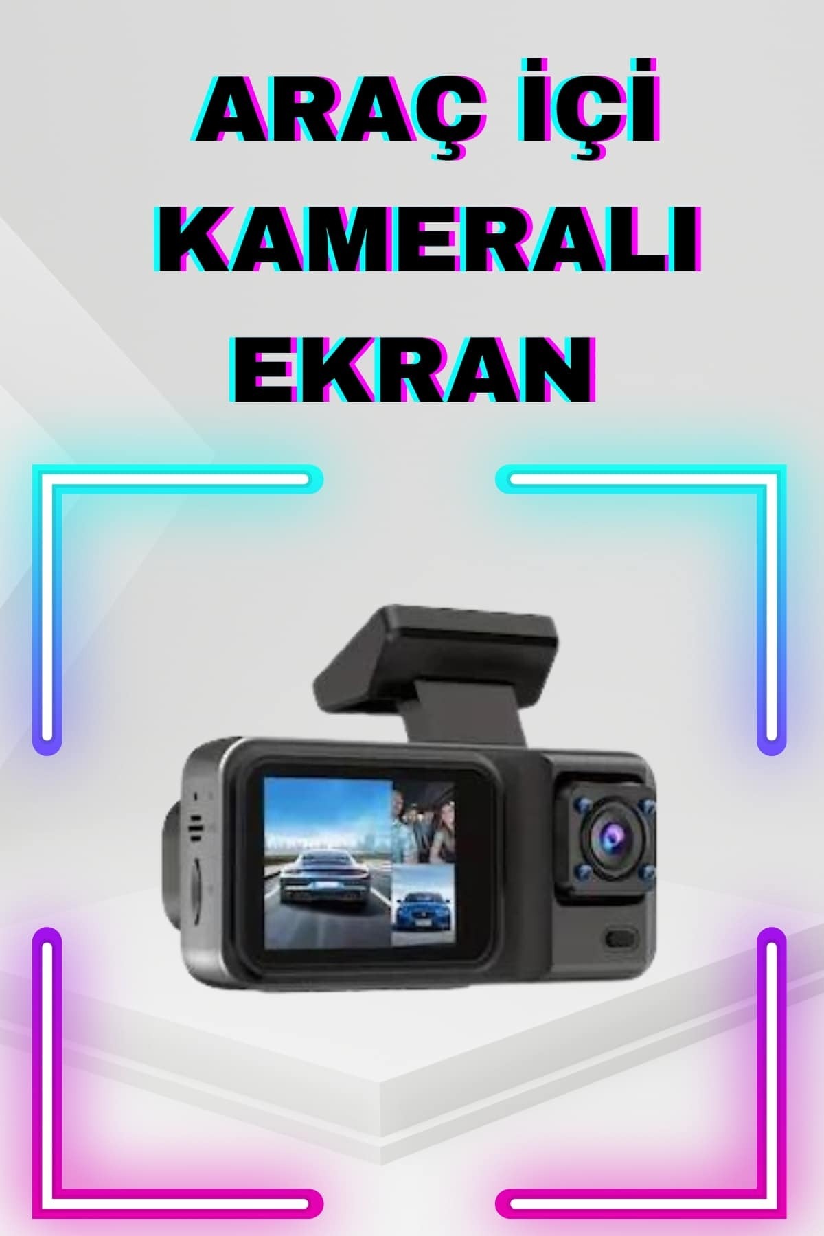 noip 2 İnç Araç İçi Kameralı Ekran 1080P Full HD Kaliteli Hafıza Kart Destekli