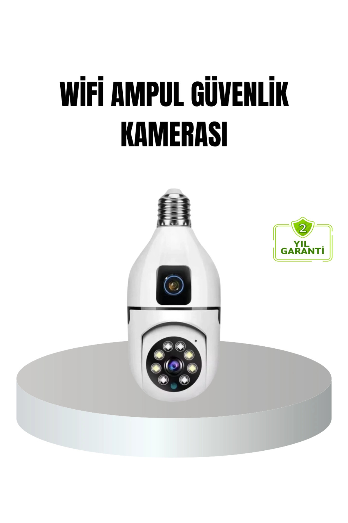 ELİZ BERRA MODA WiFi Ampul Güvenlik Kamerası 1080P Full HD Gece Görüşlü ve Hareket Algılamalı