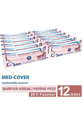 MED-COVER Bariyer Kremli Perine Bölgesi Temizleme Pedi/mendili 50'li - 12 Adet