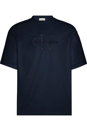 Calvin Klein Ss Hi Low Emb 16S Jersey Cn Tee Erkek Bisiklet Yaka T-Shirt