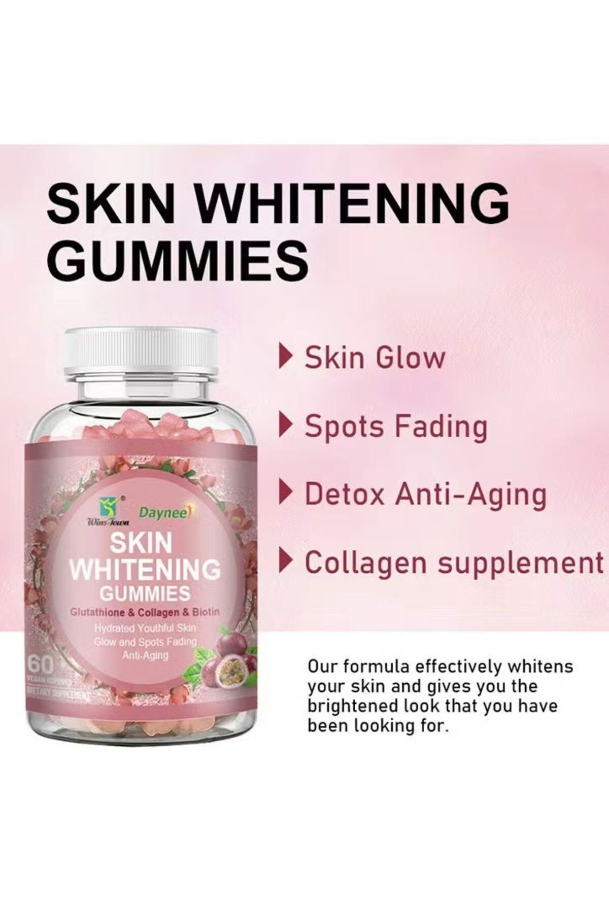 miracle white glutathione side effects reviews Daynee Advanced Collagen Supplement, Glutathione Skin Whitening Gummies,  Collagen Gummies, 60 Veggie- Trendyol