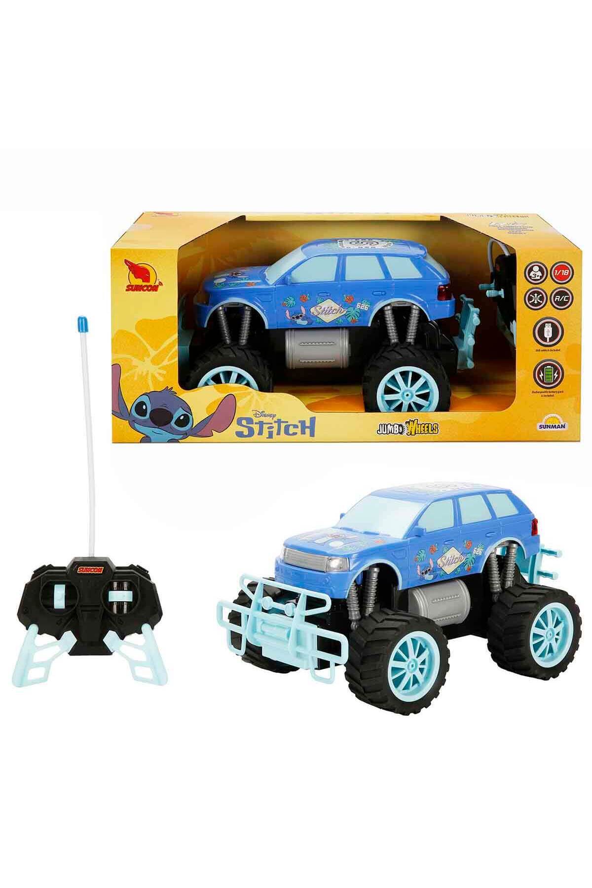 Suncon 1:18 Jumbo Wheels Stitch USB Şarjlı Uzaktan Kumandalı Arazi