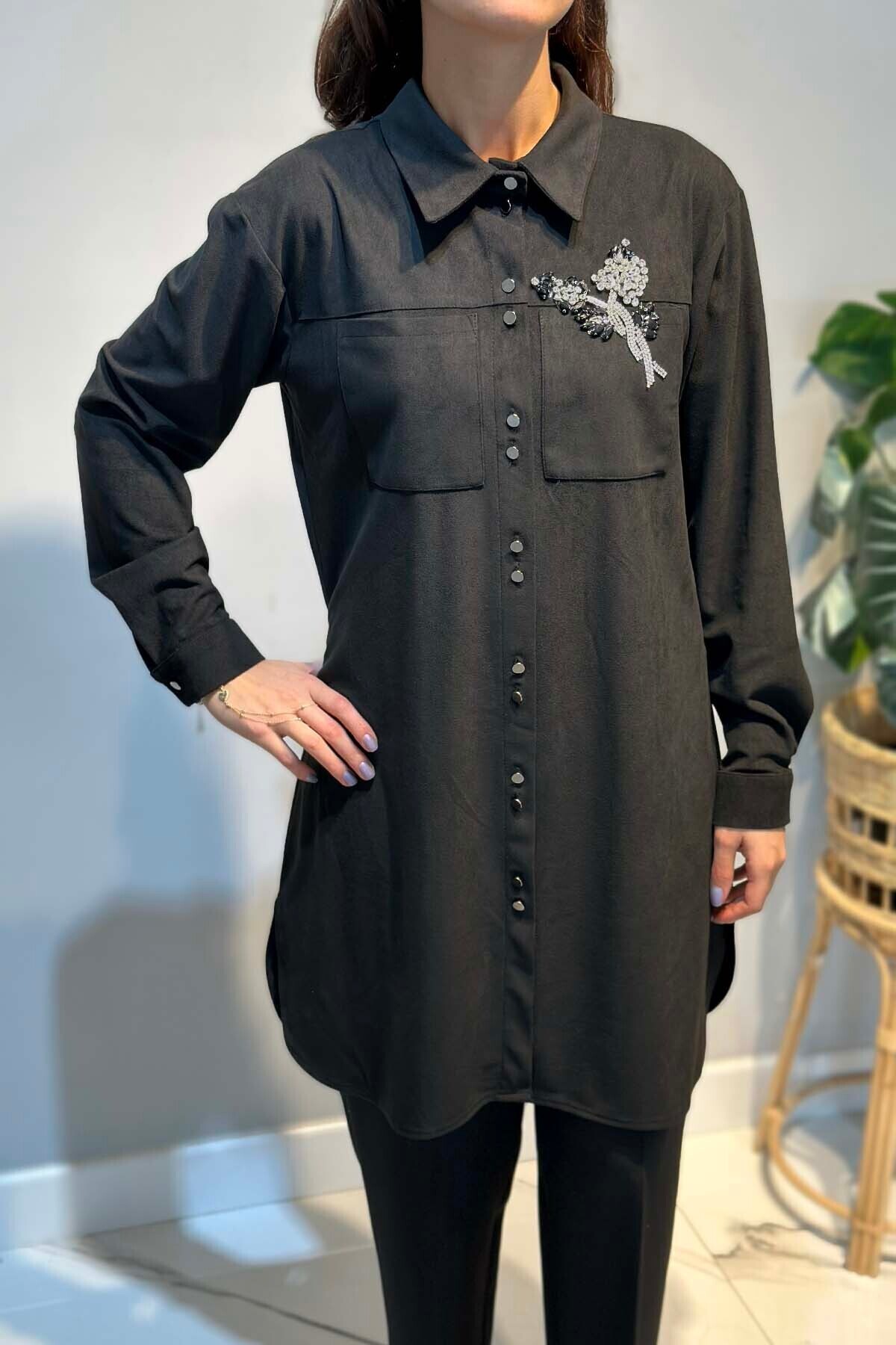 Kadın Süet Tunik 3300 Siyah