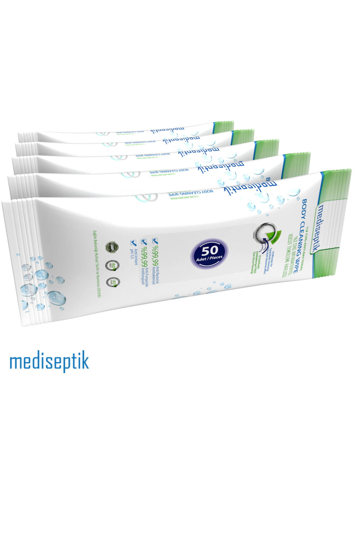 MEDİSEPTİK Vücut Temizleme Havlusu 50 li x 5 adet