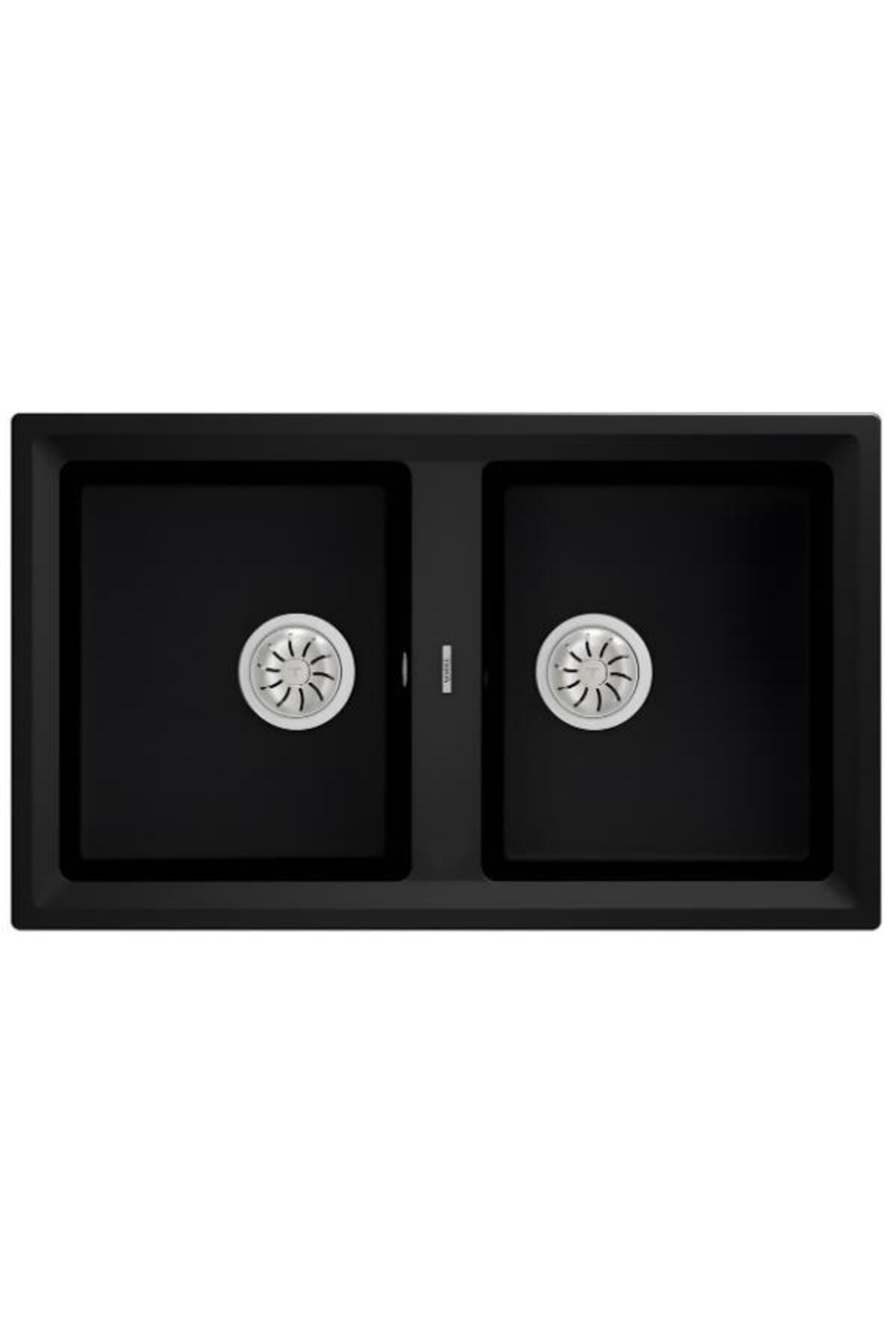 Teka Stone 90 B-TG 2B Siyah Granit Eviye