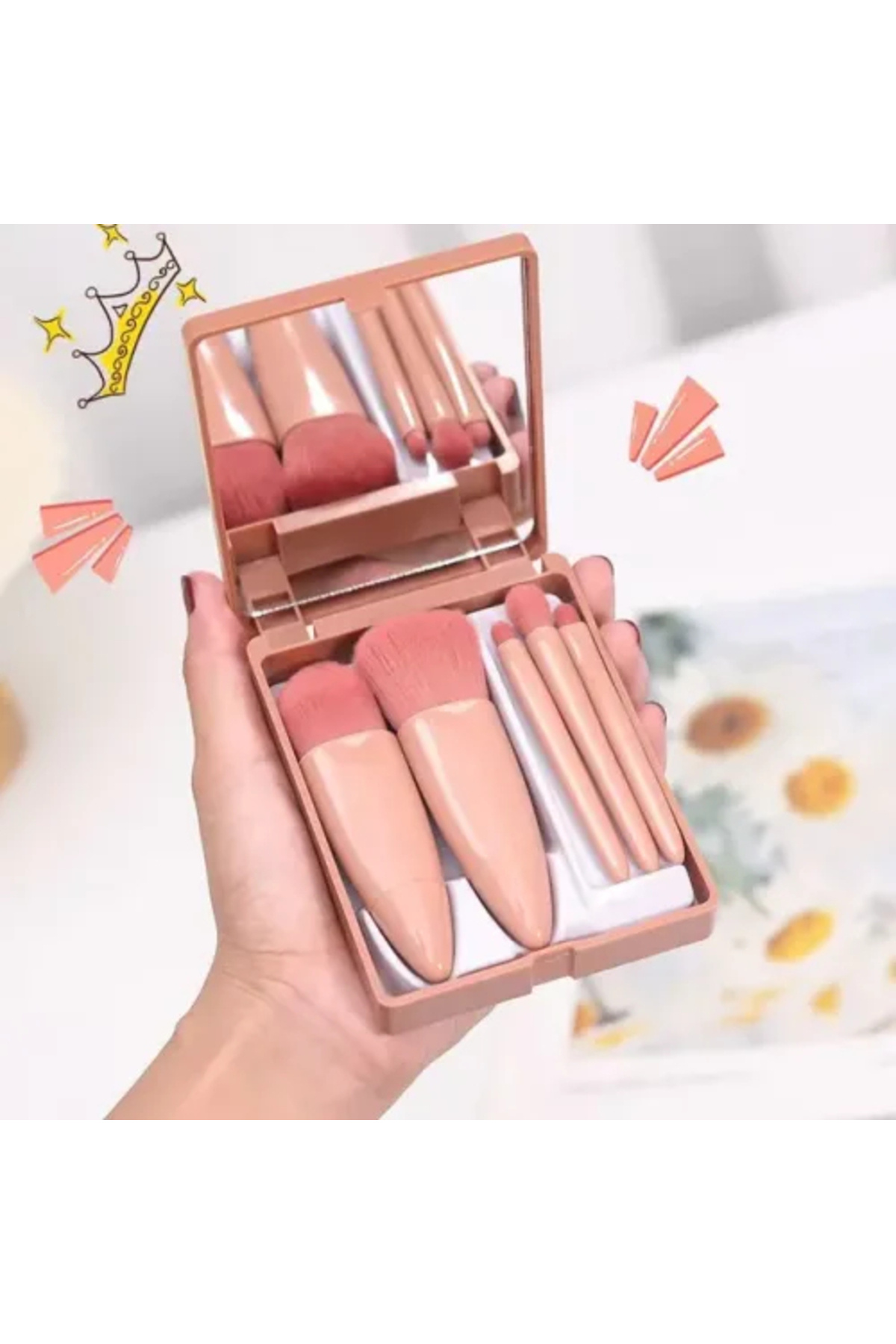 Dodes Aynalı Makyaj Fırçası Seti