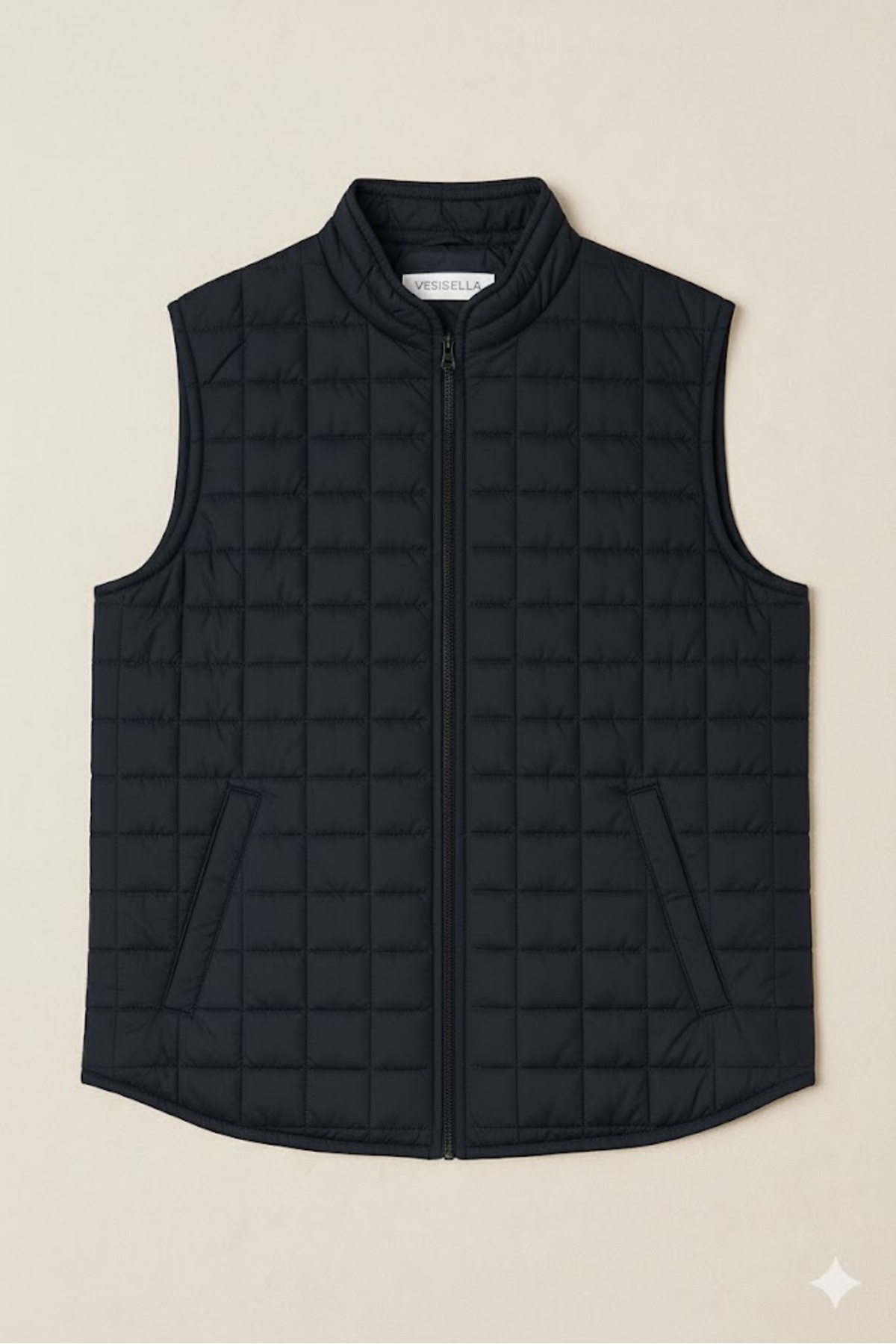 VESİBELLA LACİVERT İNCE ŞİŞME ERKEK YELEK