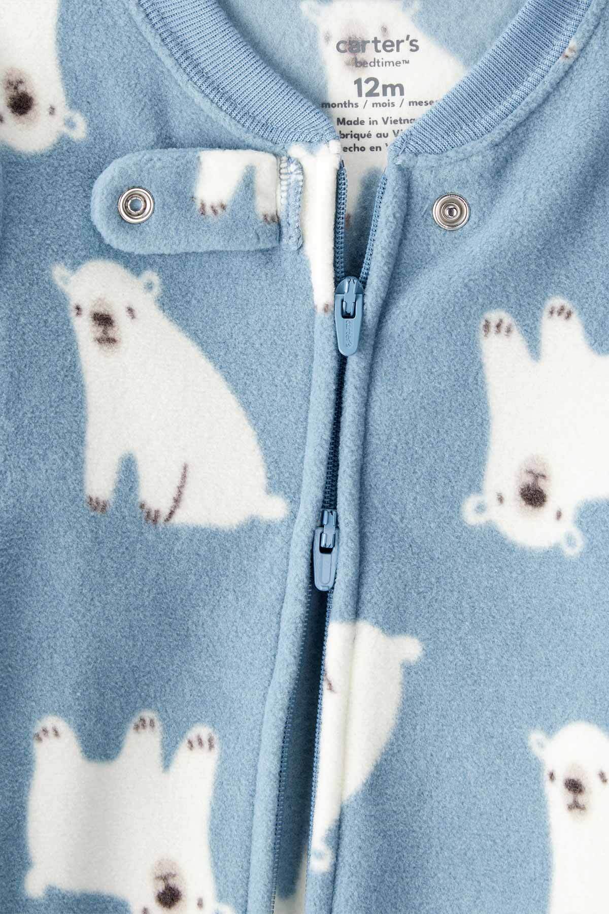 Carter's Erkek Bebek Yeşil Polar Tulum fotoğrafı 2 (önizleme)