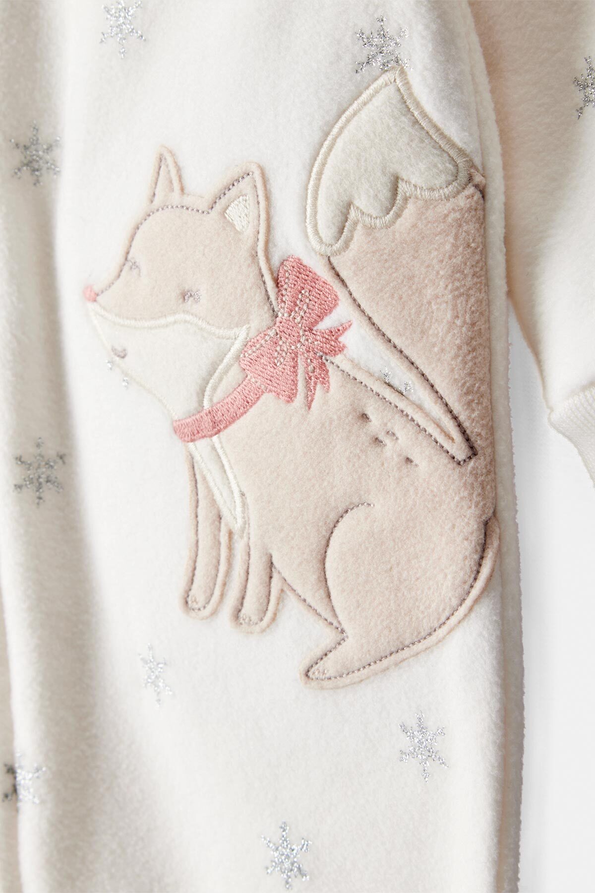 Carter's Kız Bebek Ekru Polar Tulum fotoğrafı 3 (önizleme)