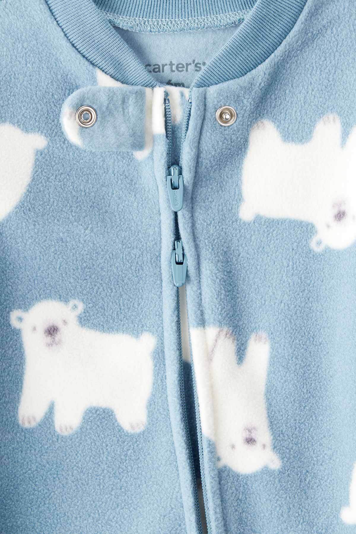 Carter's Erkek Bebek Mavi Polar Tulum fotoğrafı 2 (önizleme)