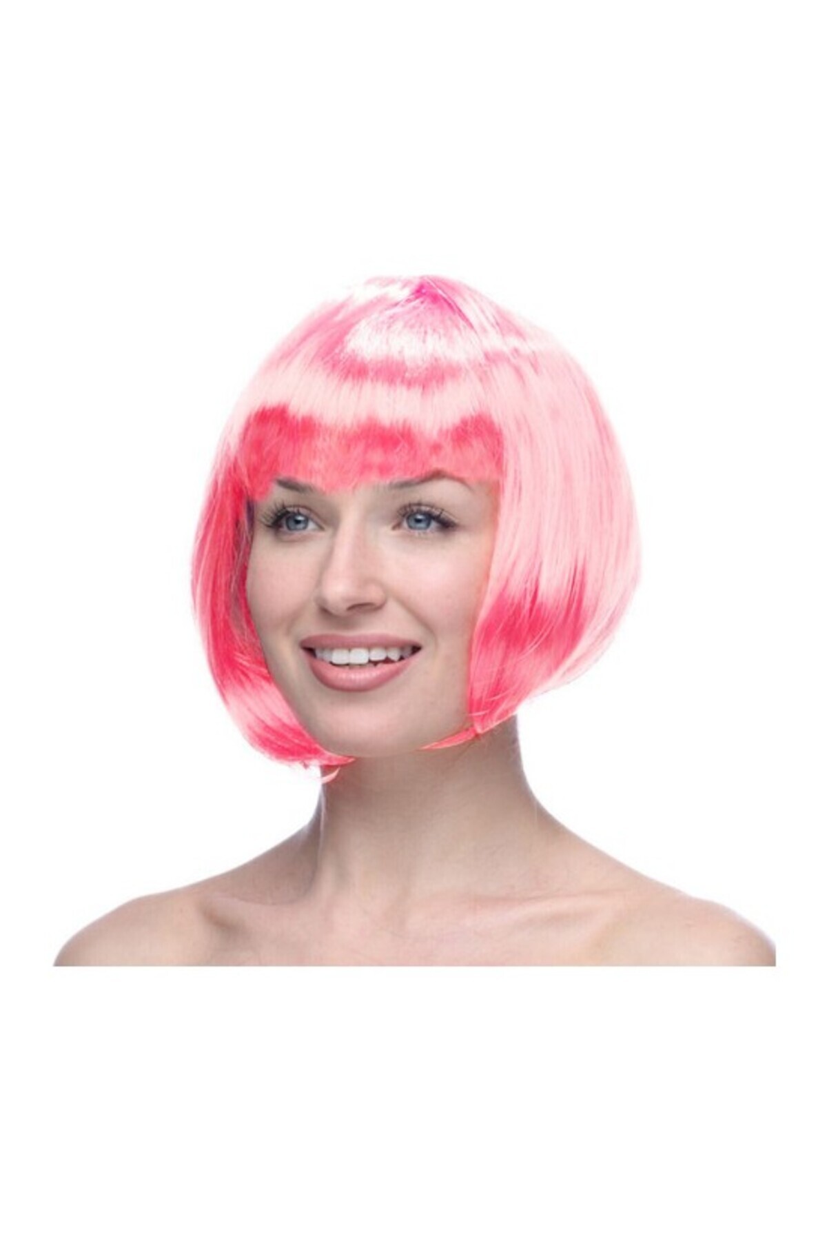 Omero Trend Küt Peruk - Toz Pembe (Açık Pembe)