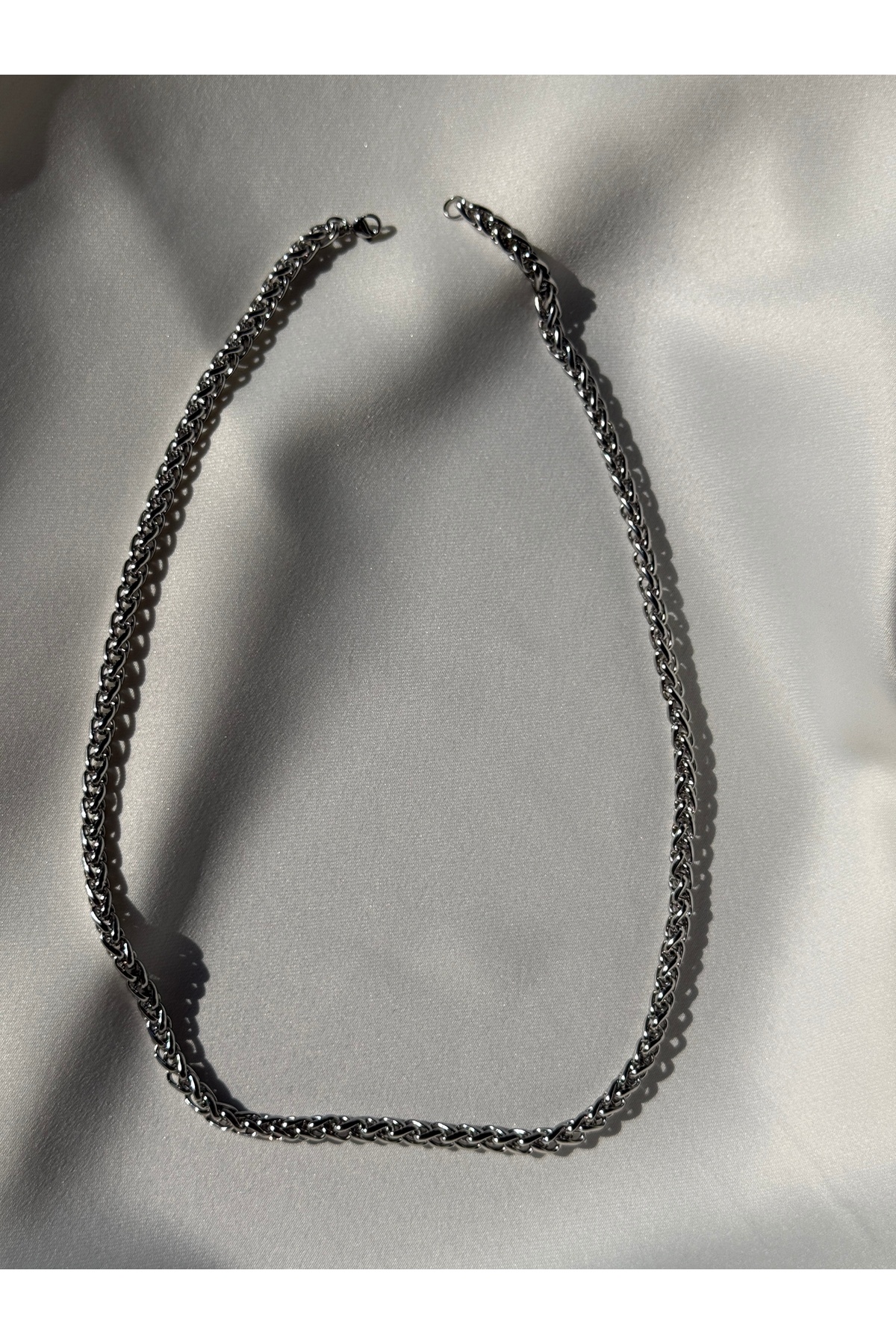 Erkek Çelik Kolye Silver 60cm