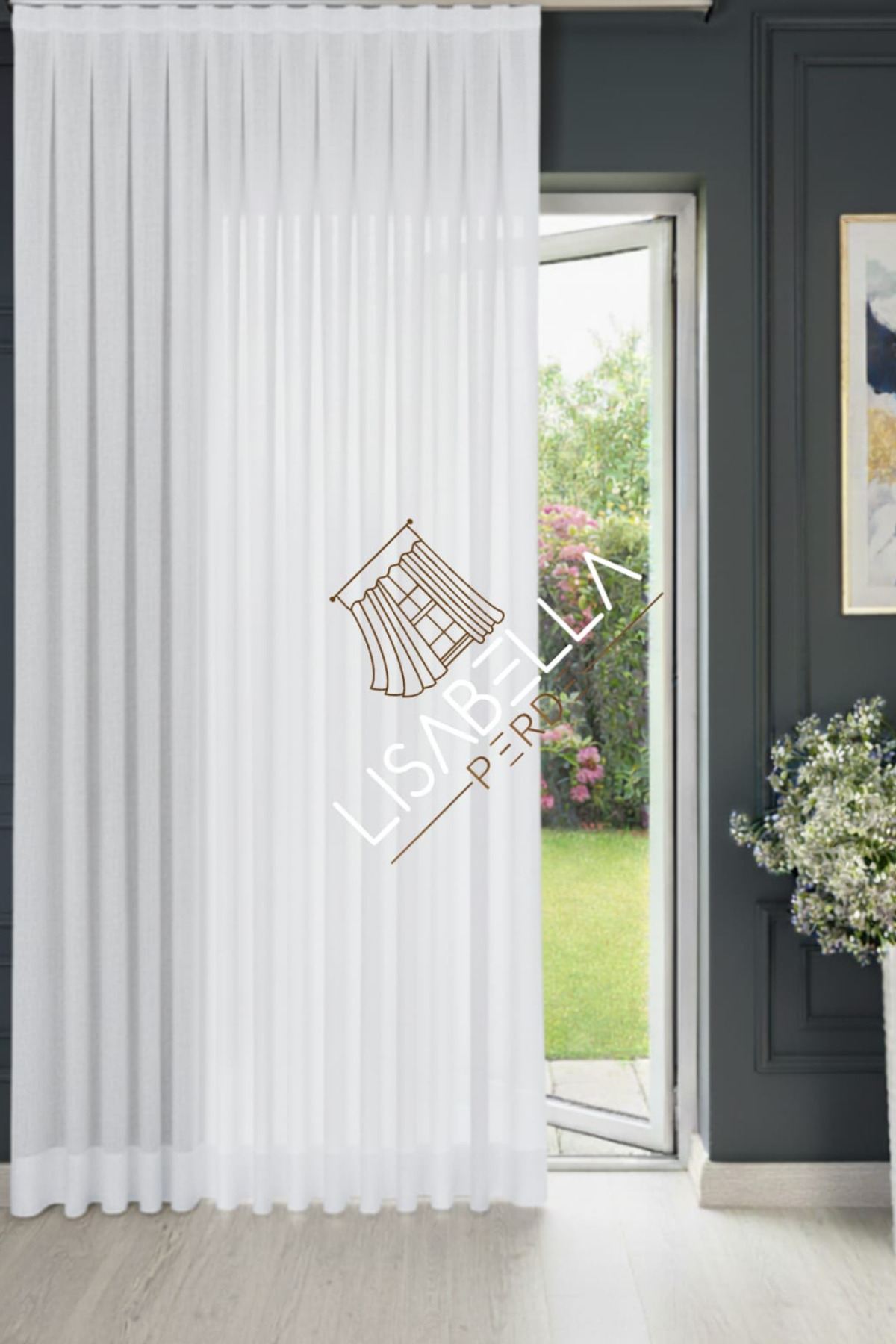 Original Linen Tulle Curtain – White (1x2 Pleat)