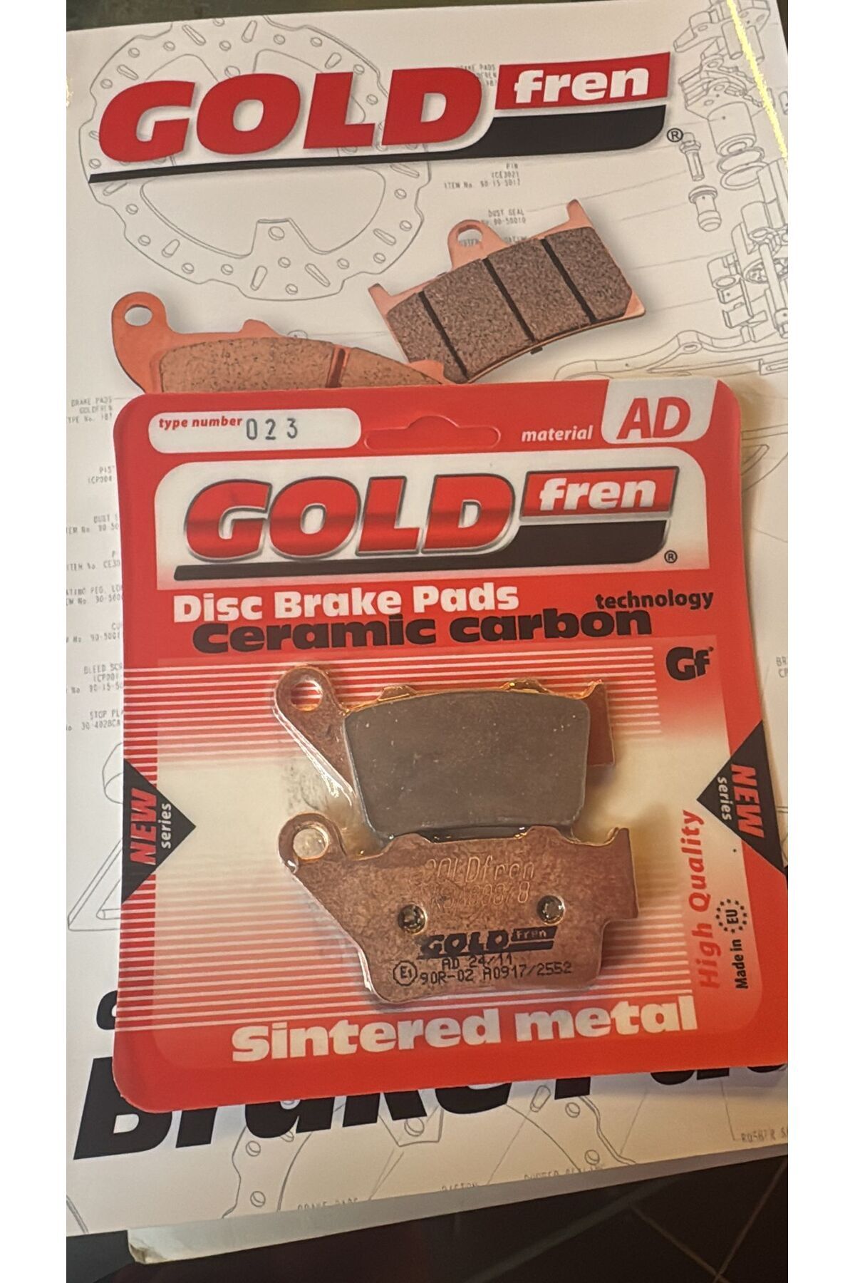 Gold Fren XMAX 250 ARKA FREN BALATASI TEK PİSTON