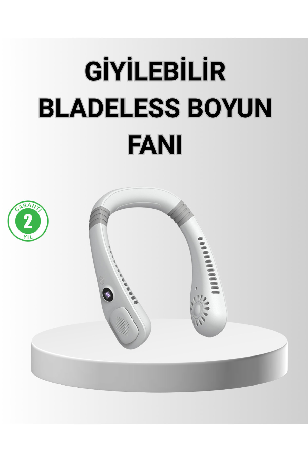 ZERO LAND MTXDPN Giyilebilir Boyun Fanı 360° Dairesel Rüzgar ve 5 Kademeli (163840) Hız Ayarlı