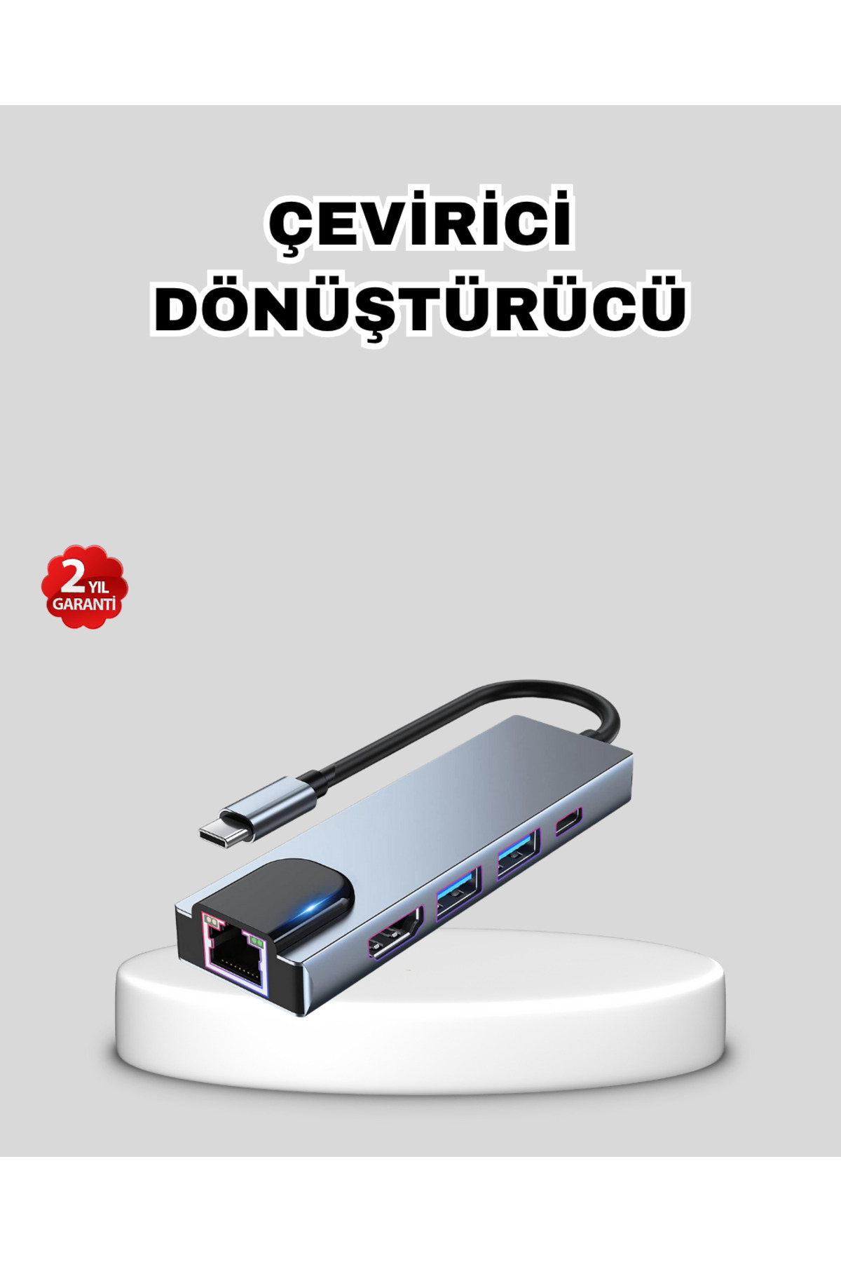 ZERO LAND MTXDPN Type-C Çoklu Dönüştürücü – Alüminyum Gövde, Hızlı Veri Aktarımı ve (164510) Şarj Desteği