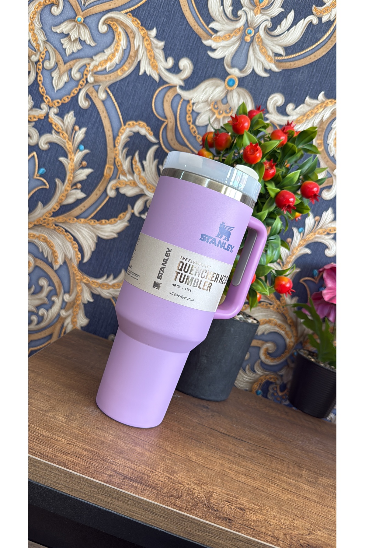 Abbie pipetli Quencher H2.0 Flowstat Paslanmaz Çelik Yalıtımlı Bardak 40 Oz 1,18 Lt Orchid fotoğrafı 3 (önizleme)