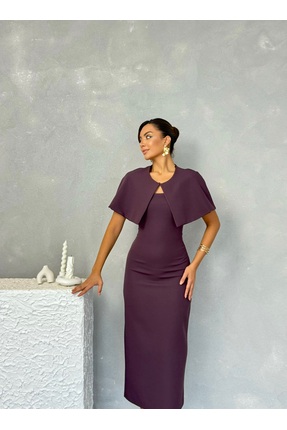 Nesil Pelerinli Straplez Uzun Boy Gece Şık Özel Gün Kadın Regina Elbise