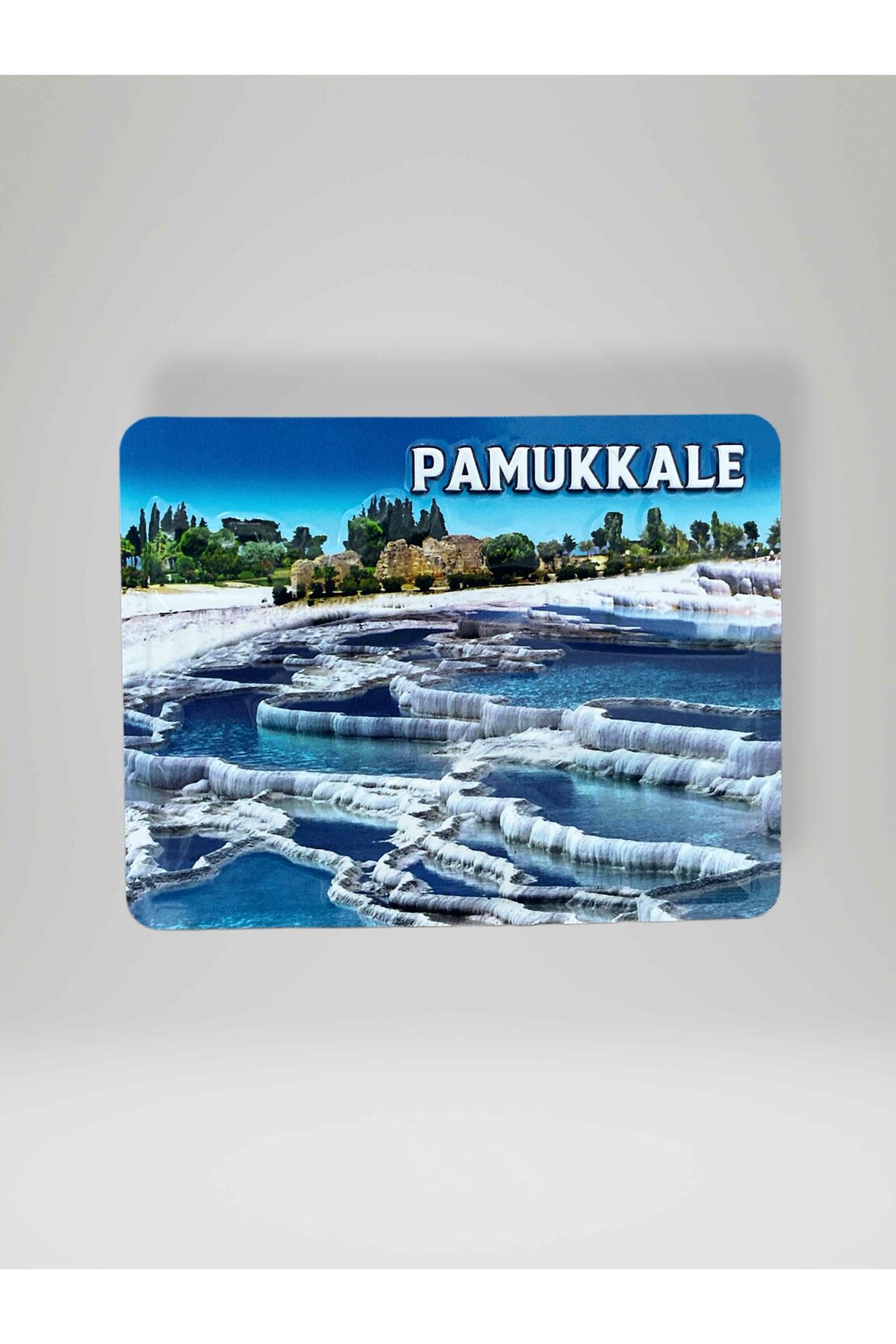 Mundy PAMUKKALE Temalı Kabartma PVC Magnet Buzdolabı Süsü (KOD:971