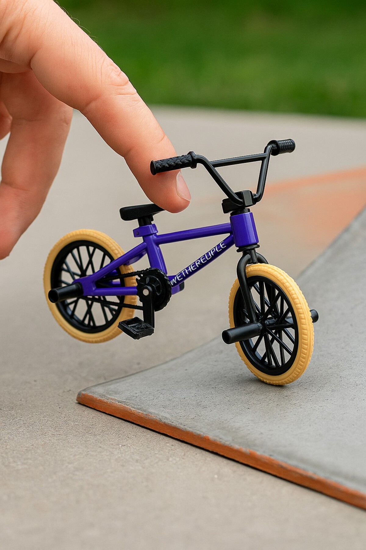 Resim TOYFEST Tech Deck BMX Bisikleti Wethepeople Mor Gerçek Metal Çerçeve Parmak Bisiklet Oyuncak Model 12 