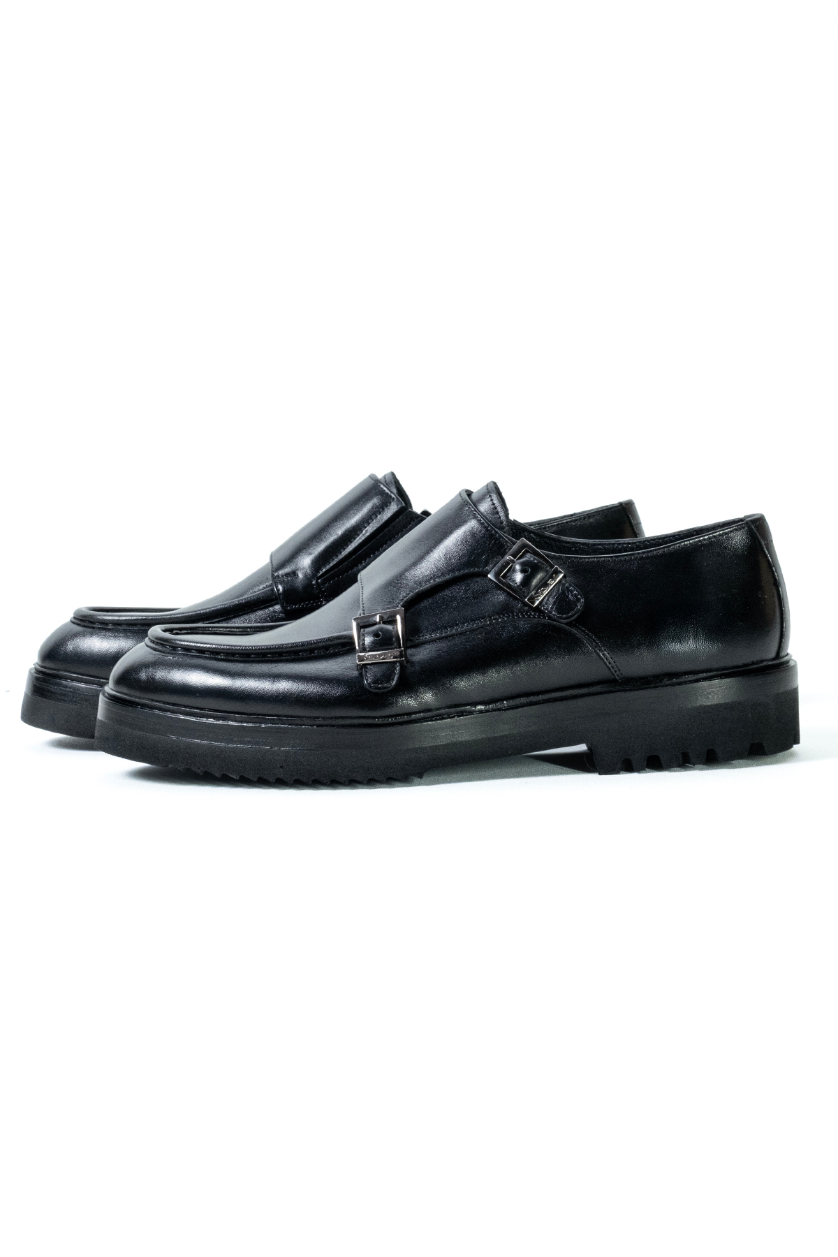 NEWDERİSAN Erkek Premium Hakiki Deri Çift Tokalı(Double Monk Strap) Lüks Klasik Ayakkabı görsel 2