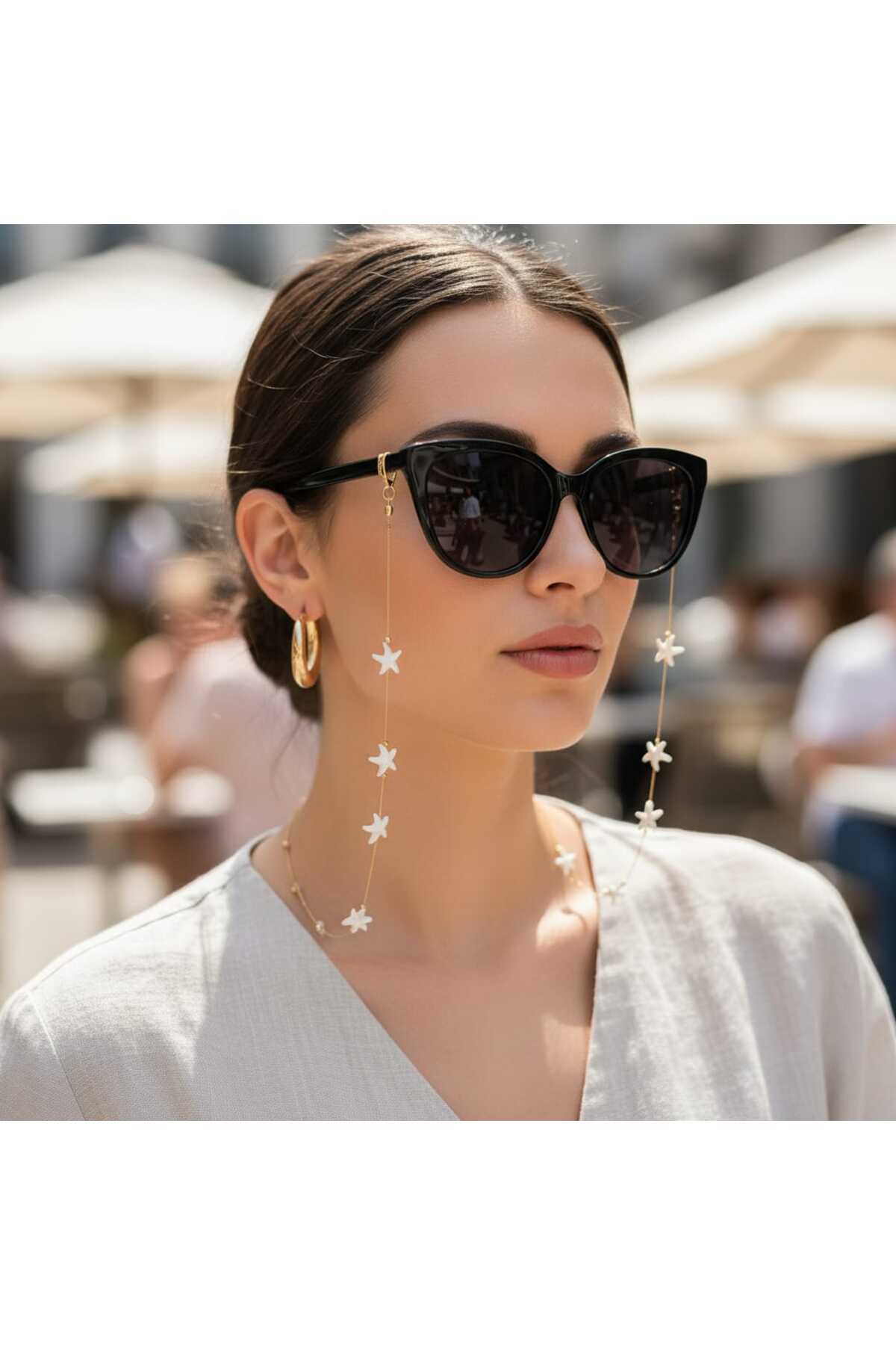 Ralp Moda Doğal Taş Yıldızlı Gözlük Zinciri