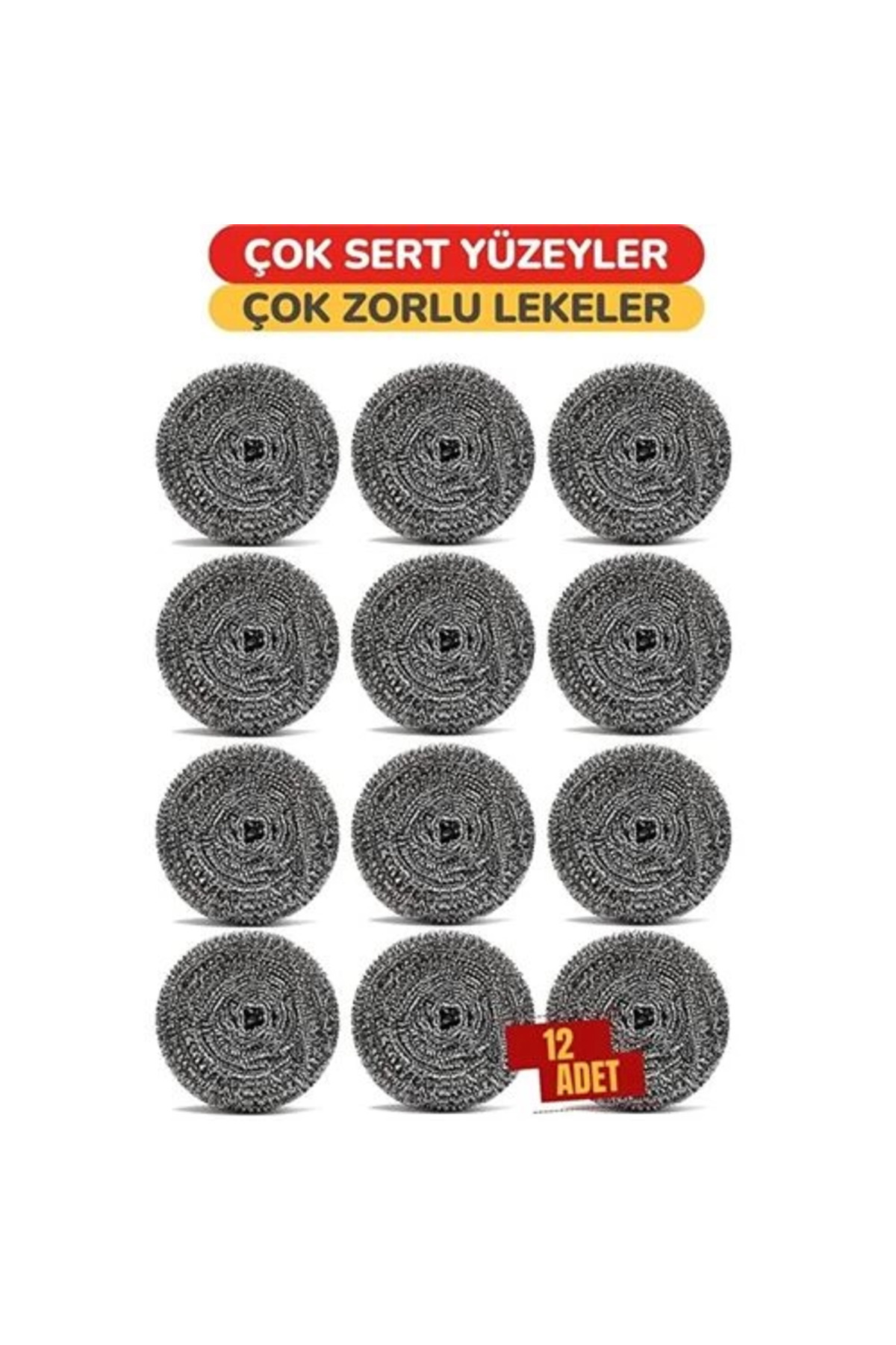 REXAY Bfs Çelik Bulaşık Ovalama Teli 12 Adet