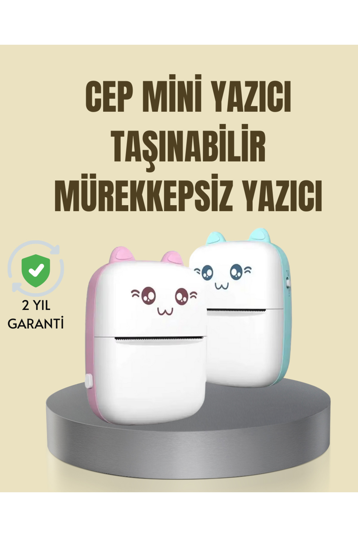 ZERO LAND NRTMSA Taşınabilir Mini Termal Yazıcı 200 DPI (222449) Bluetooth Bağlantılı