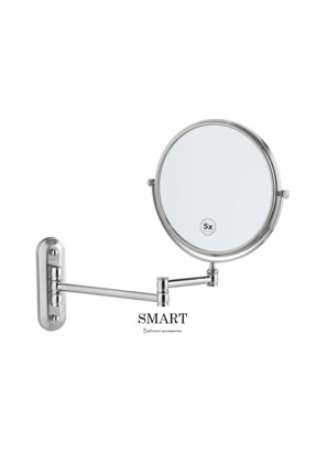 Smart Banyo Direskli Makyaj Aynesi 5X Büyüteçli Duvara Monte - Saten