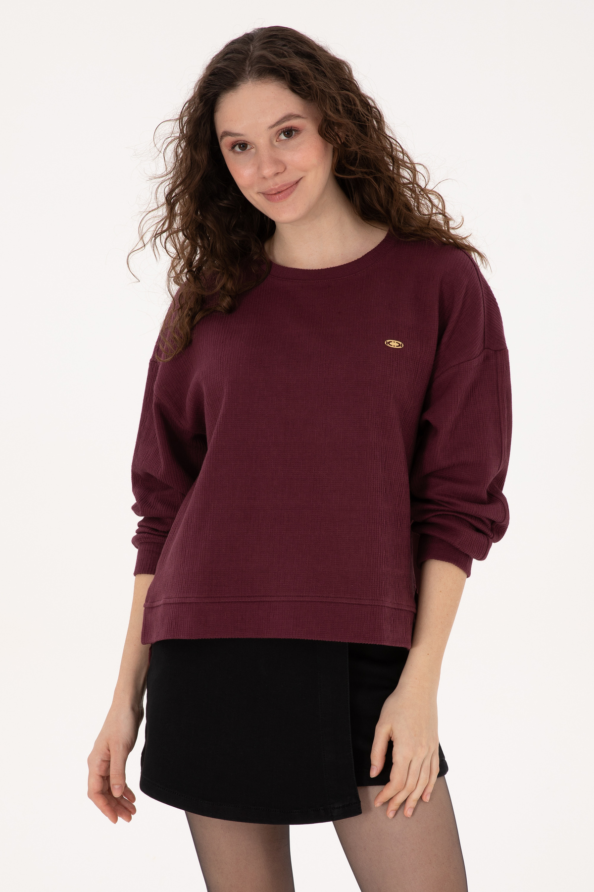 سویشرت زنانه بورگاندی یو اس پولو کد :(50309454-VR177) U.S. Polo Assn.