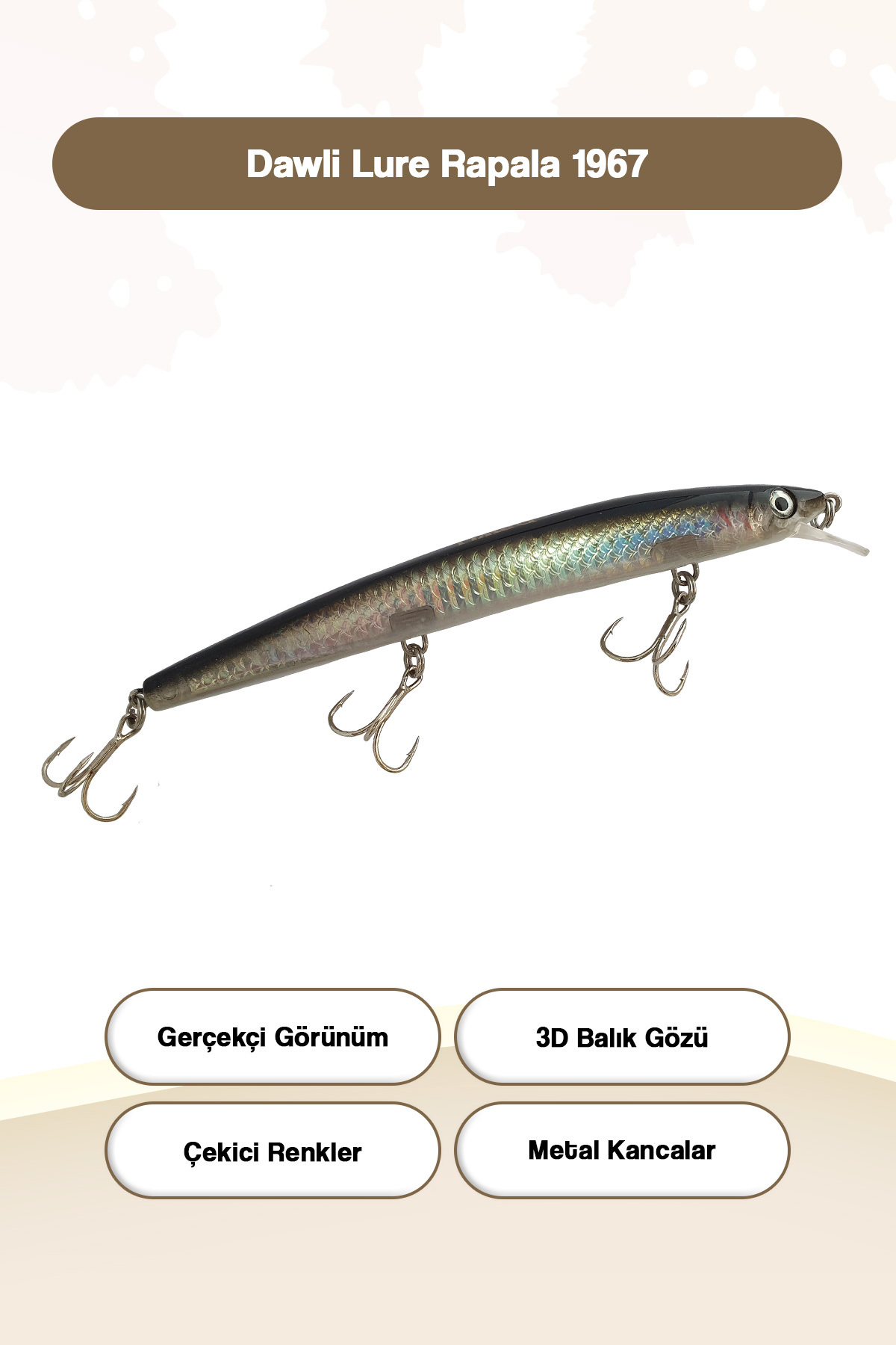 DAWLİ Lure Maket Balık Rapala 13 Cm