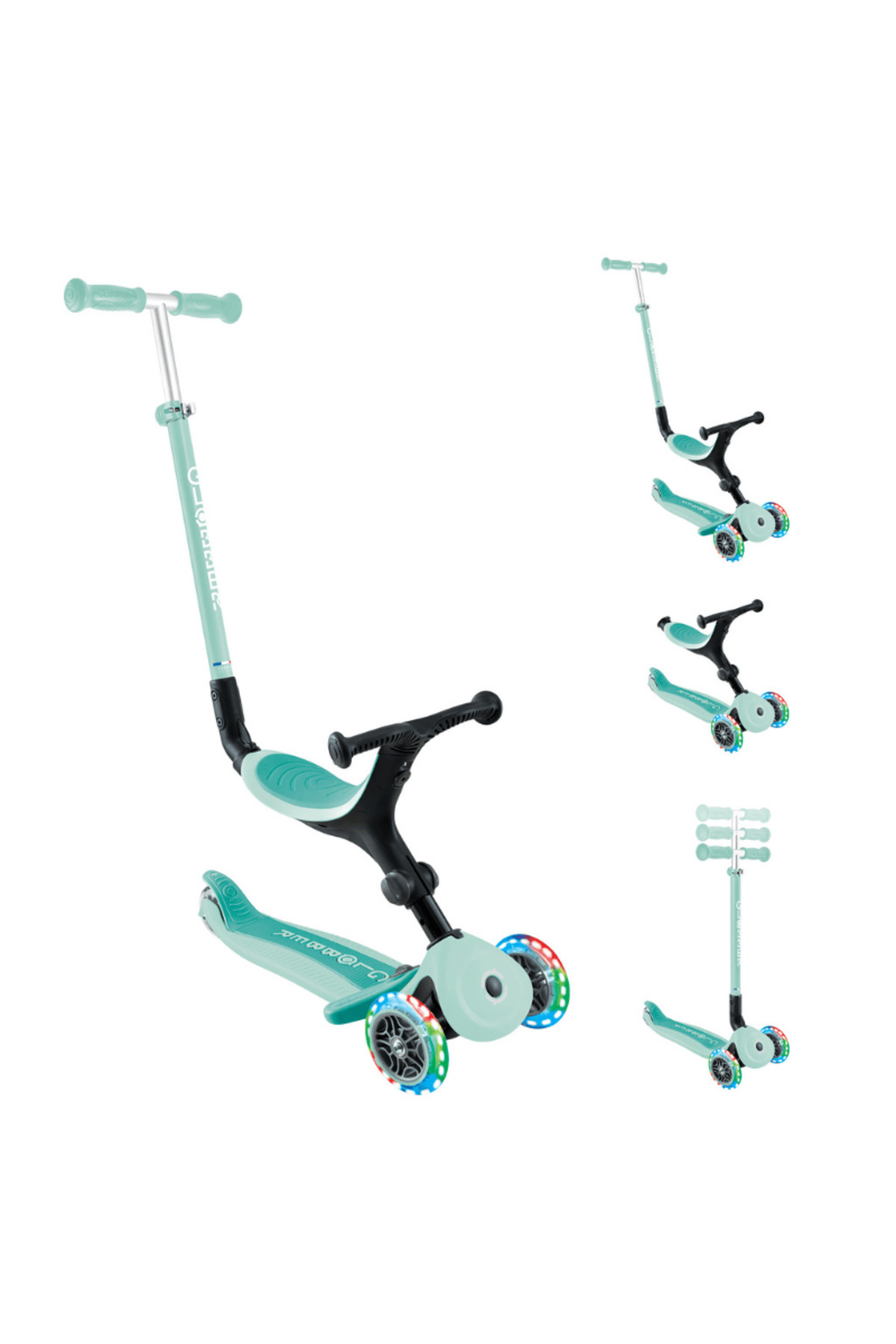 Globber Go Up Active Işıklı Scooter - Koyu Mint