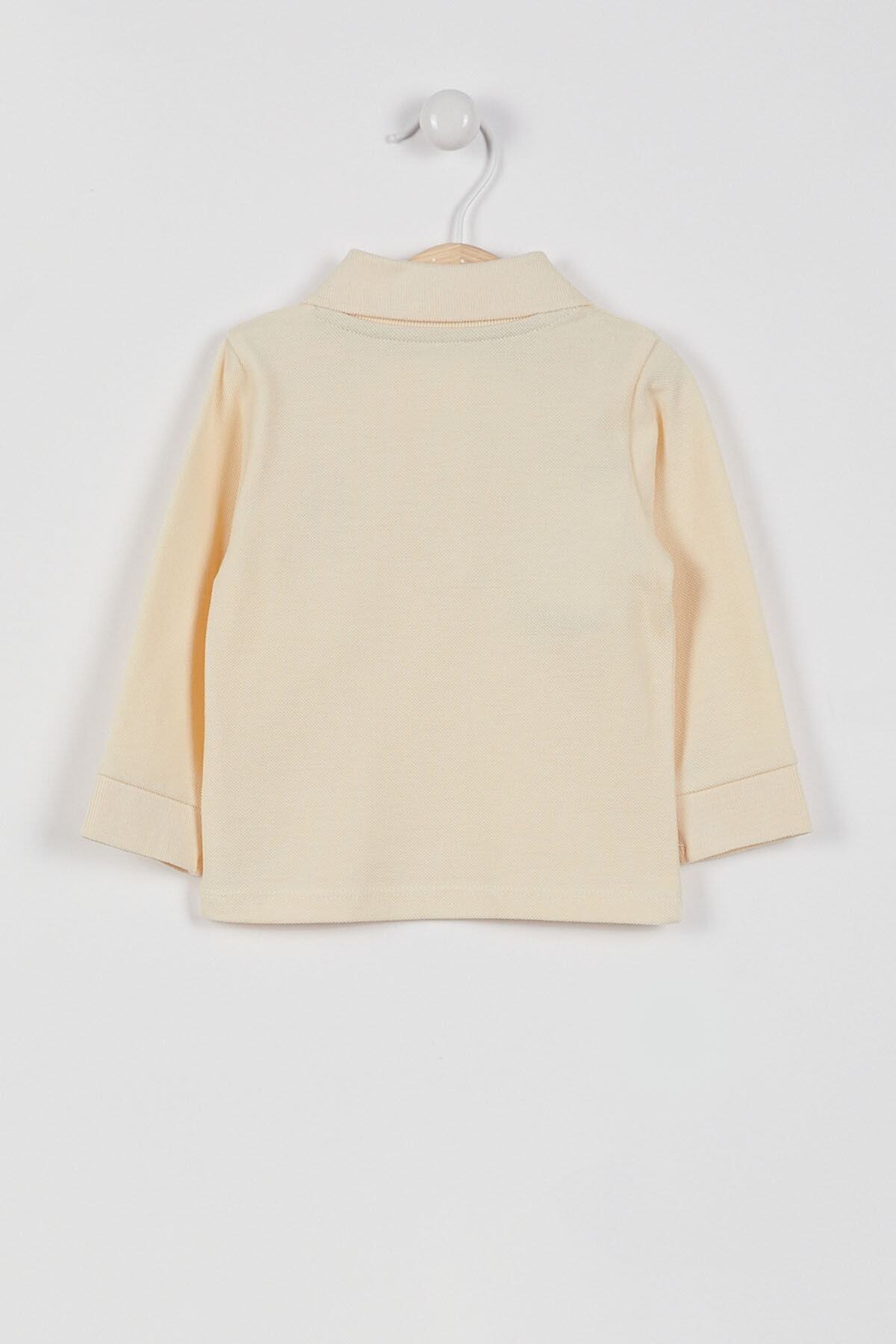 U.S. Polo Assn. Lisanslı Classic Fildişi Bebek Uzun Kol Yakalı Sweatshirt fotoğrafı 2 (önizleme)