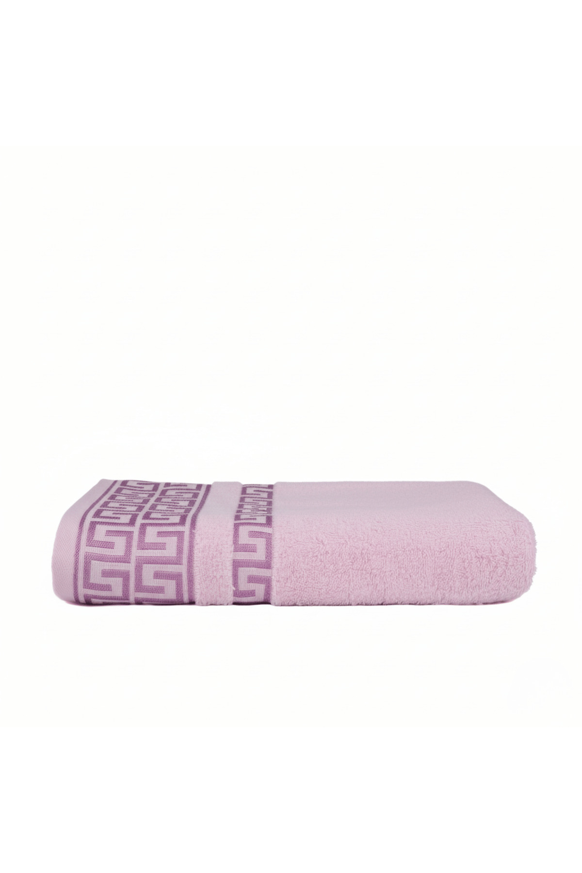 Greek Pattern Towel 600gr 90x150 | 100% COTTON-Single-Pink-Bathroom-Kitchen-Patterned