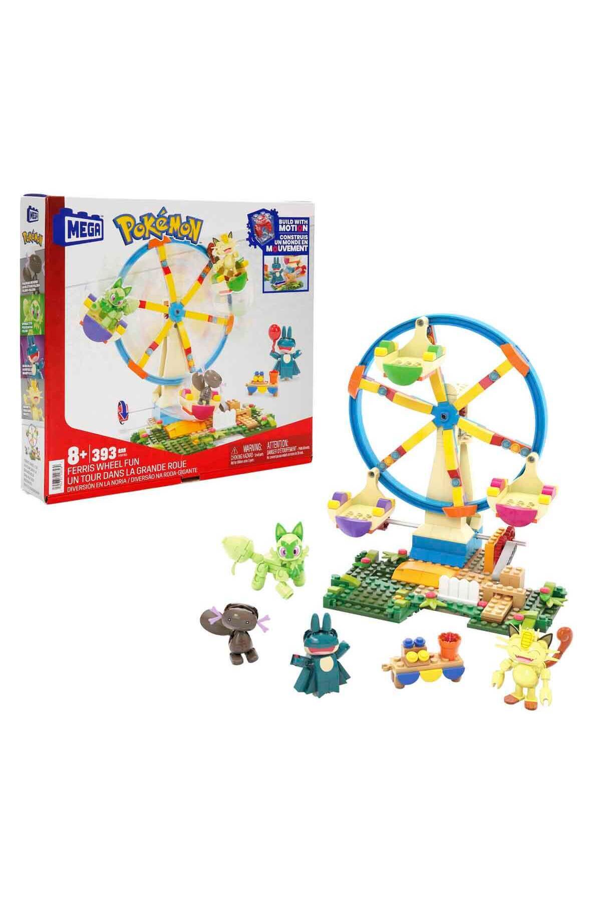 Mega Bloks MEGA Pokemon Dönme Dolap Eğlencesi Yapım Seti 393 Parça