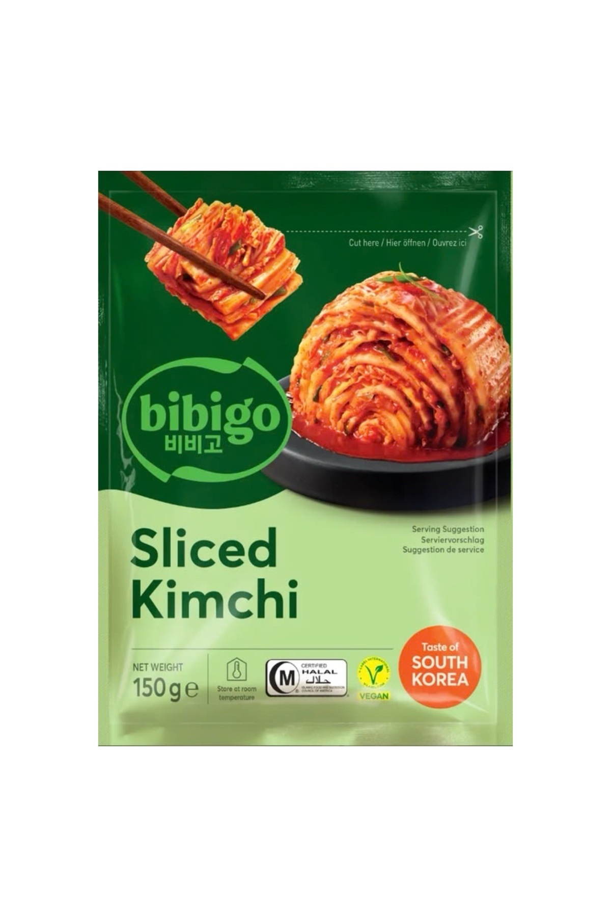 BIBIGO Sliced Kimchi Kore (Helal sertifikalı) Orjinal 150gr