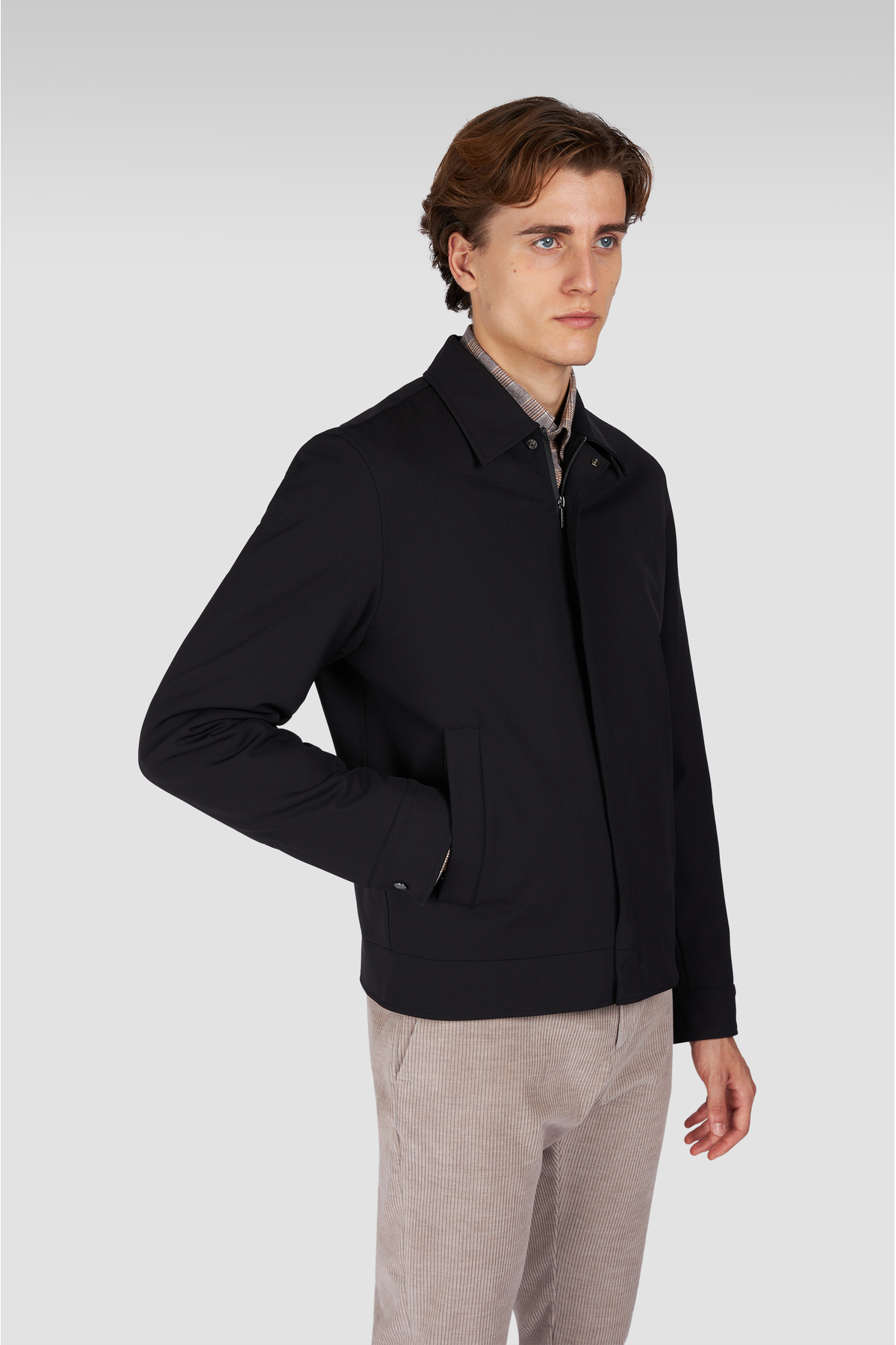 پال اند شارک کاپشن مردانه آستین بلند یقه گرد زیپ دار معمولی سایز ناچ مشکی ۱۵۳۱۲۲۳۵-۰۱۱