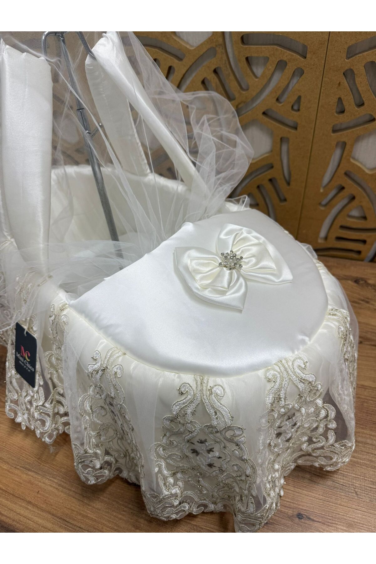 İLALKİDS Dantelli Bebek Taşıma Çantası Anne Çantası fotoğrafı 3 (önizleme)