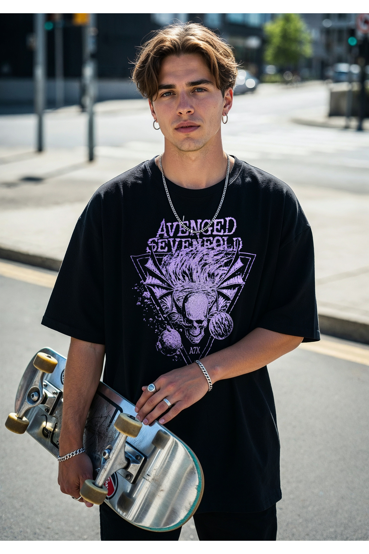 Freak Tshirt Siyah Renk Avenged Sevenfold (A7X) Baskılı Unisex