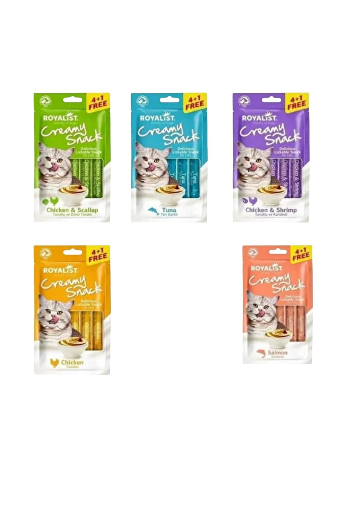Royalist Creamy Snack Kedi Ödül Maması – 5'li Paket - Fiyatı