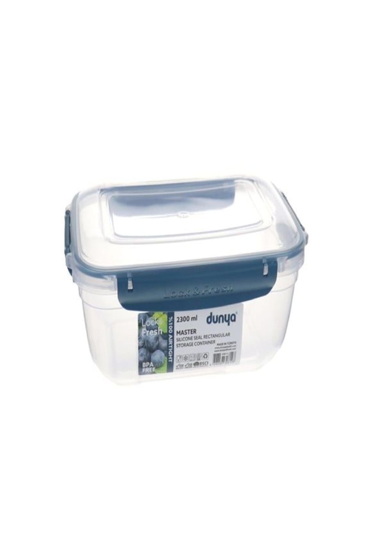 MATMEL Dünya Master 2300 Ml. Dikdörtgen Saklama Kabı 4 Adet