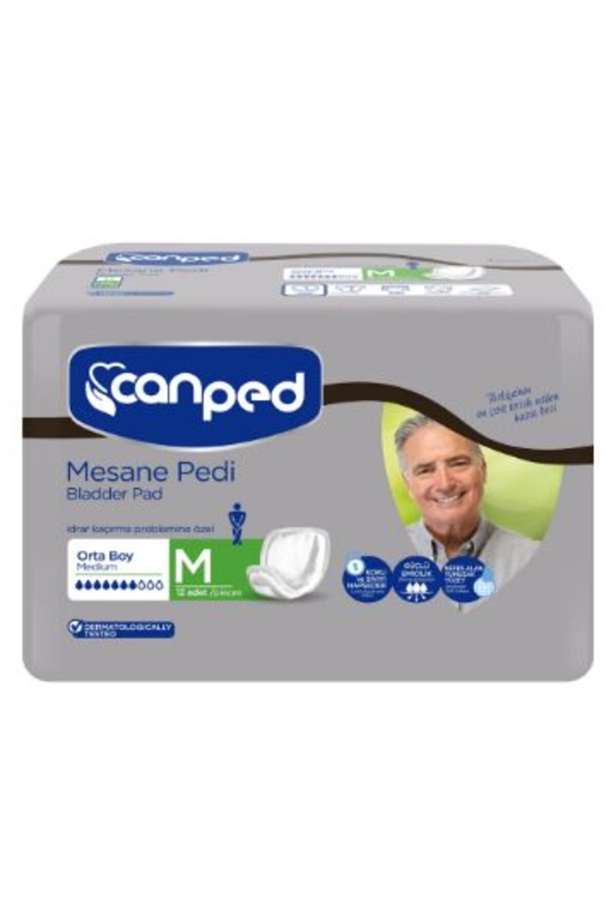 Canped H.Bezi Mesane Pedi Erkek 12'Li 2 Adet