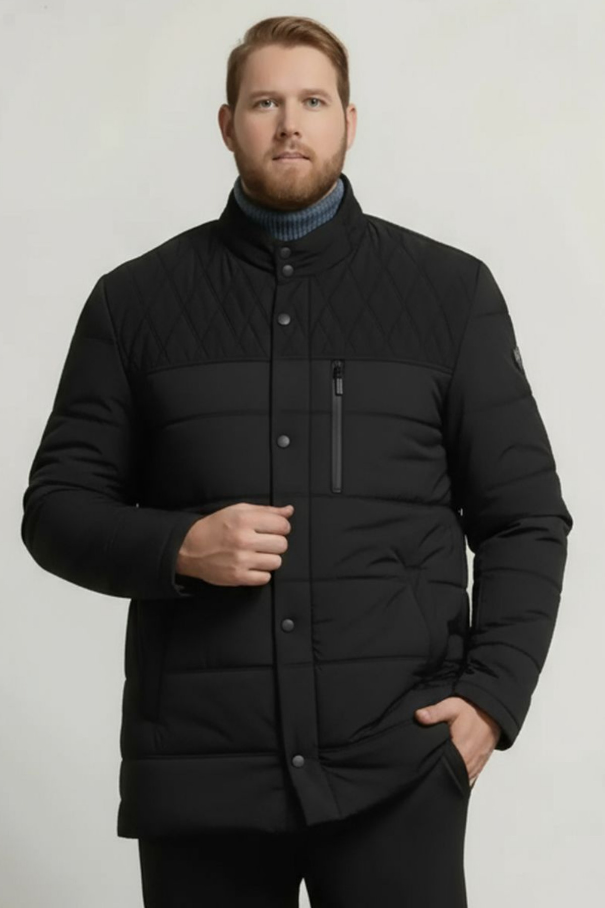 CIVILTIPOLO Erkek Regular İç Cepli İçi Kürklü Yıkanabilir Regular Kapitone Mont&Kaban