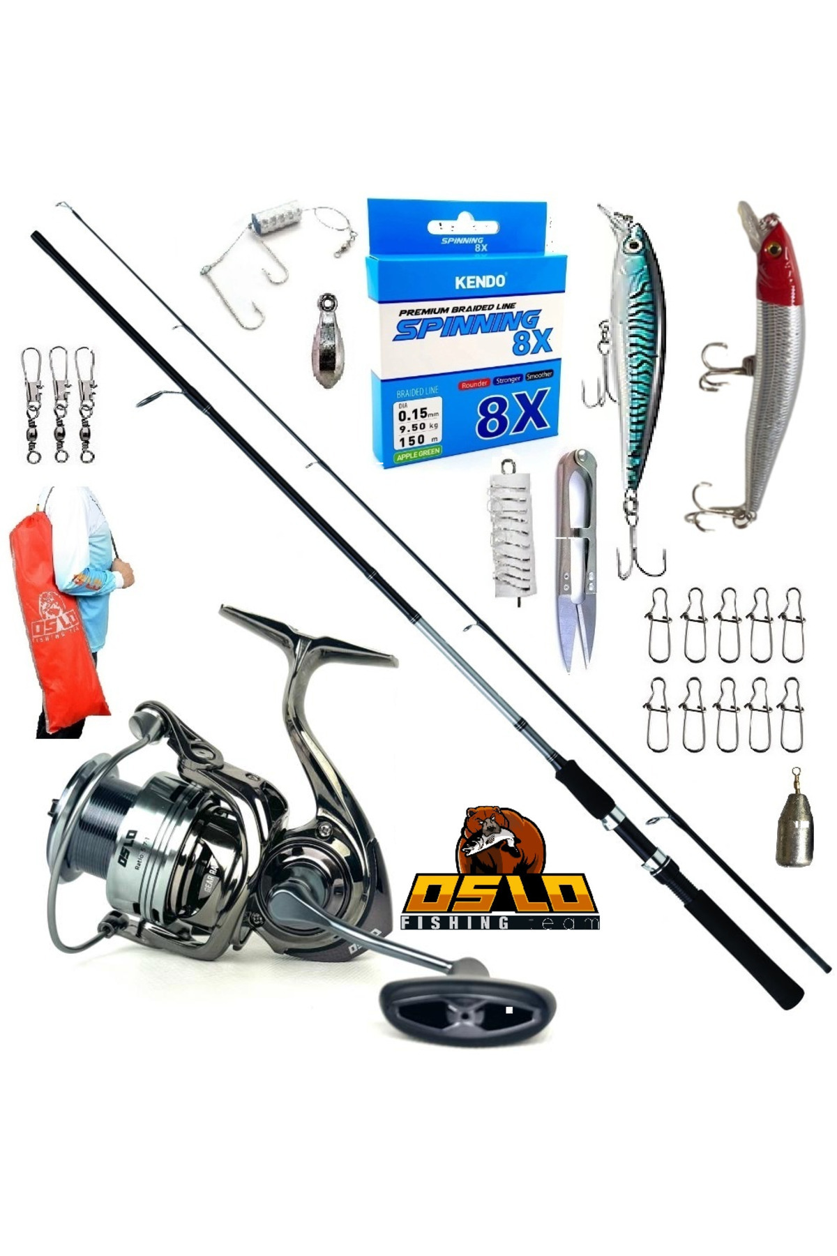 Oslo Next 4000 270cm 20-60gr Daiwa Sweepfire Rapala Maket Balık Spin Olta Takımı Seti