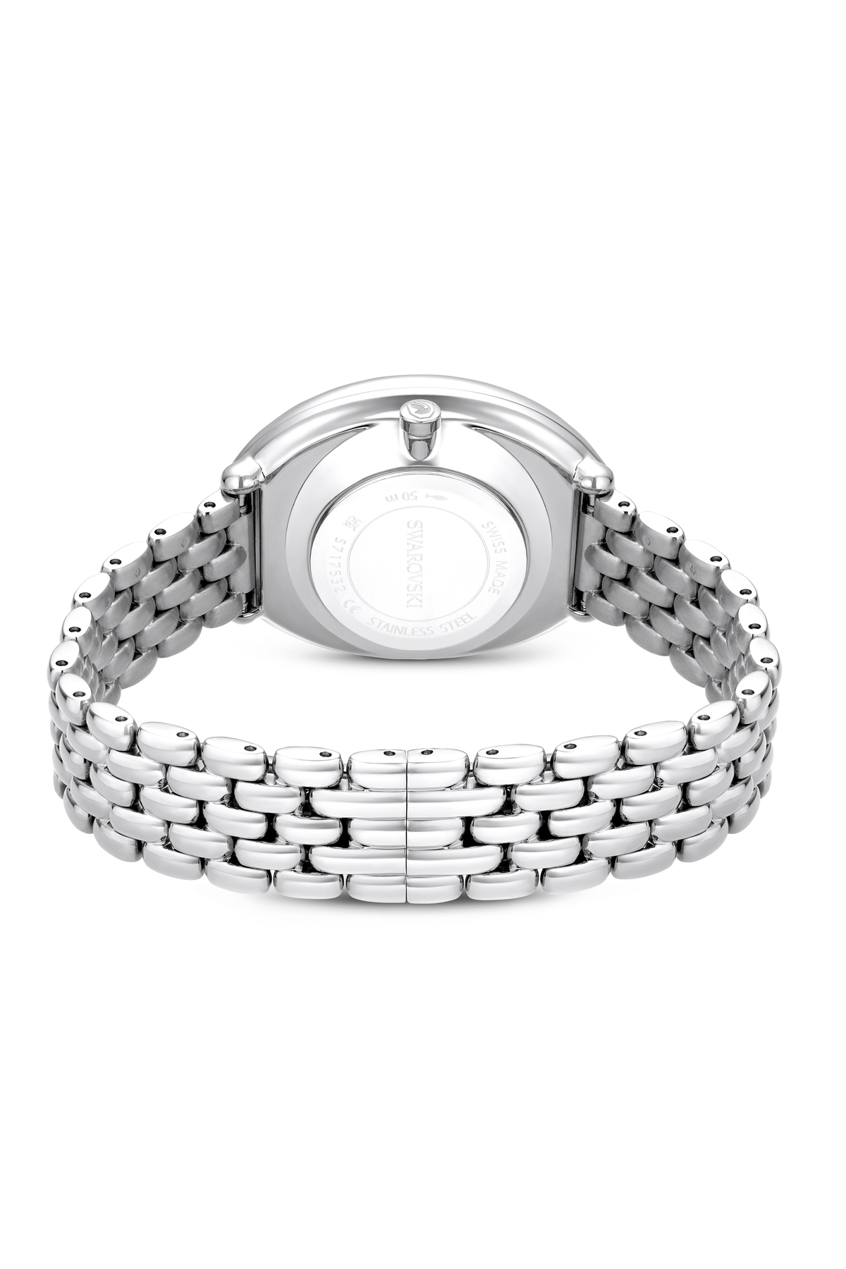 Swarovski Imber oval Saat, İsviçre Üretimi, Metal bileklik, Gümüş Rengi, Paslanmaz çelik görsel 3