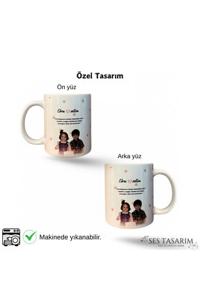 Sestasarmm A Kalite Porselen Kupa Bardak, Kişiye Özel Kupa Bardak - Çift Tara...