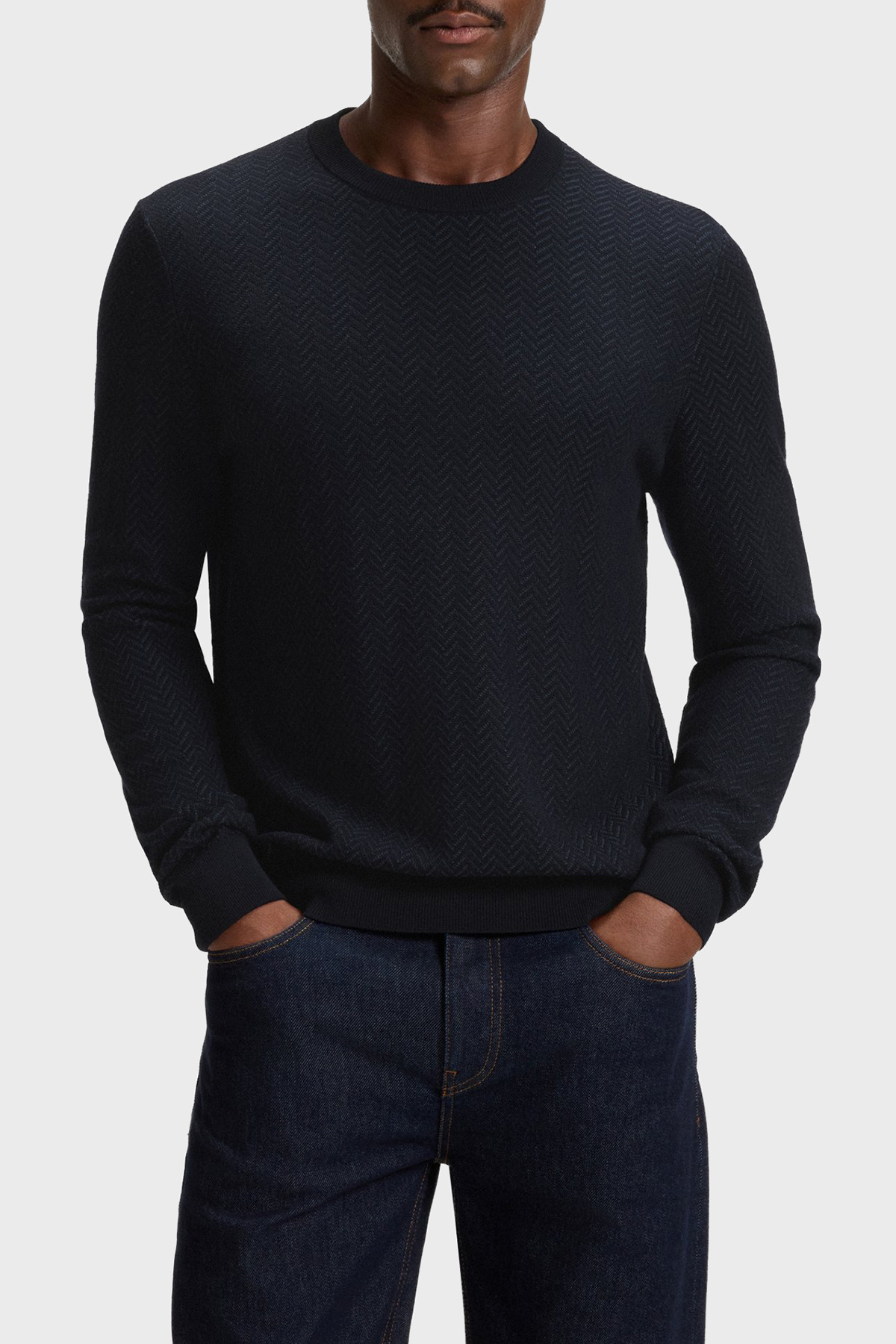 باس سویشرت یقه گرد مردانه طرح معمولی مخلوط پشم و پنبه، کد ۵۰۵۴۹۹۸۵، شماره ۴۰۴