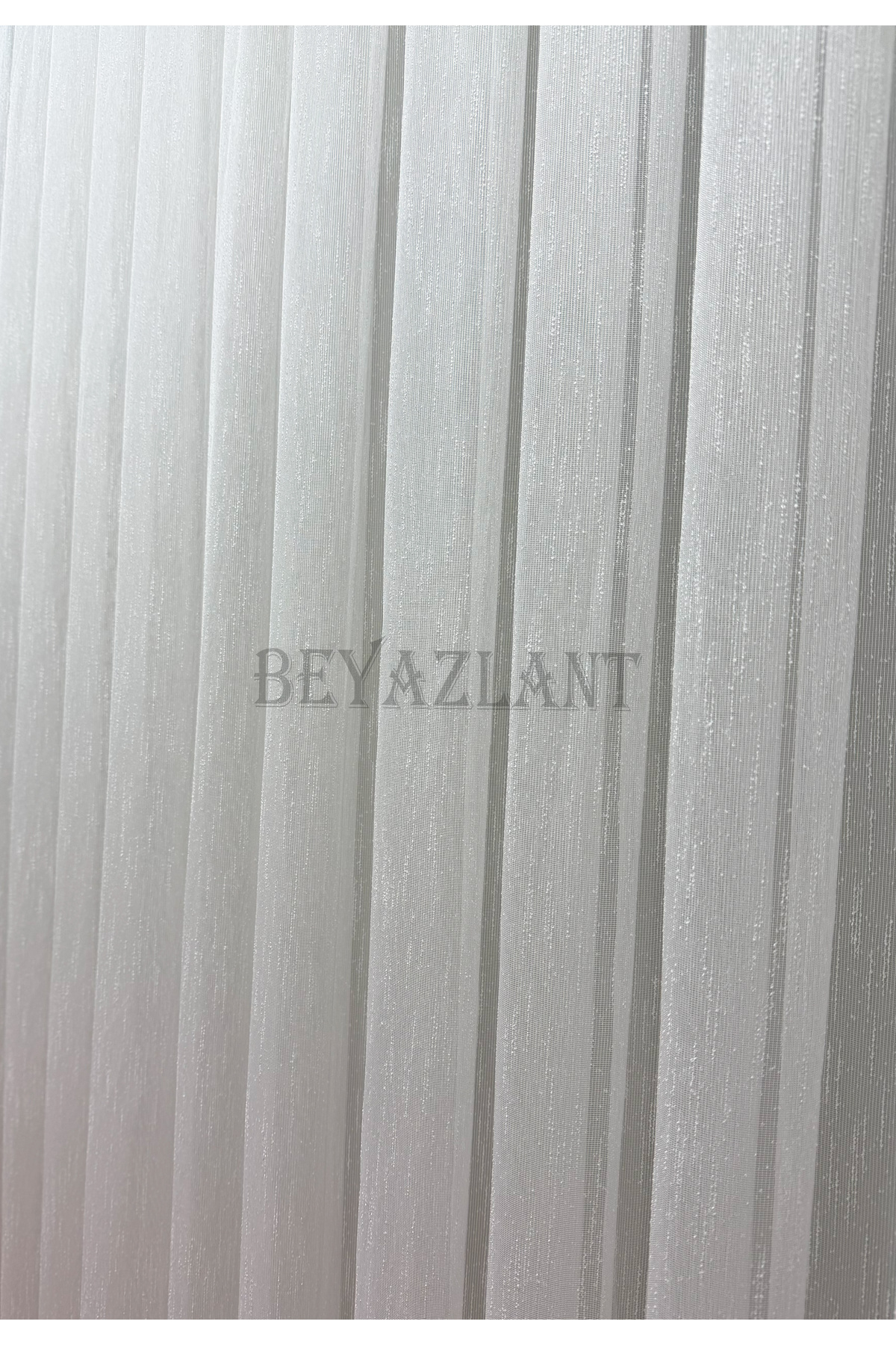 ŞANTUKLU BAMBU GRAMAJLI MODERN ZARİF 1E 2 SIKI Pileli Tül Perde Ütü İstemez En Çok Satılan