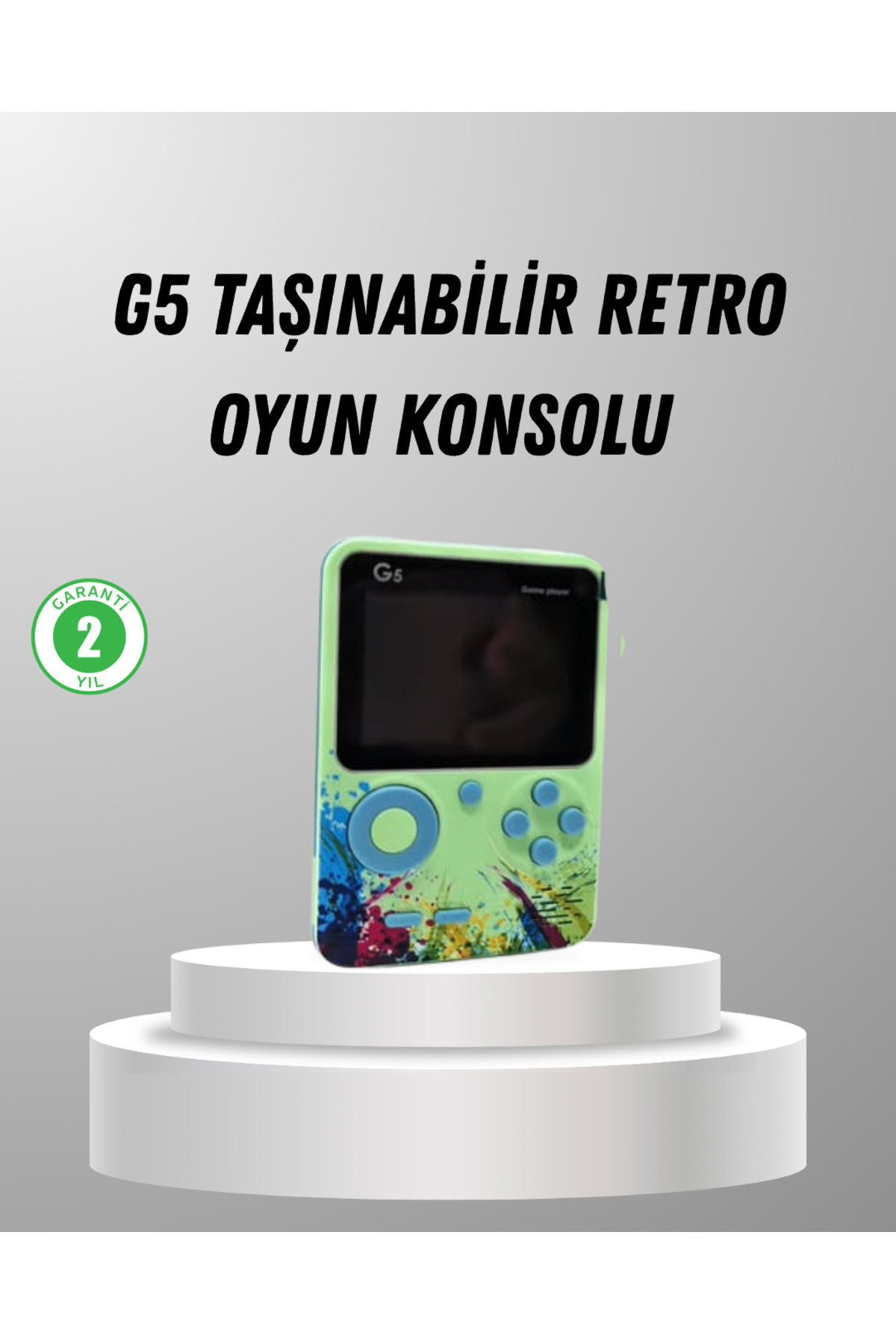ZERO LAND TECHMRT 500 Oyunlu G5 Retro Mini Oyun Konsolu 3 İnç Ekran ve AV (74346) TV Desteği