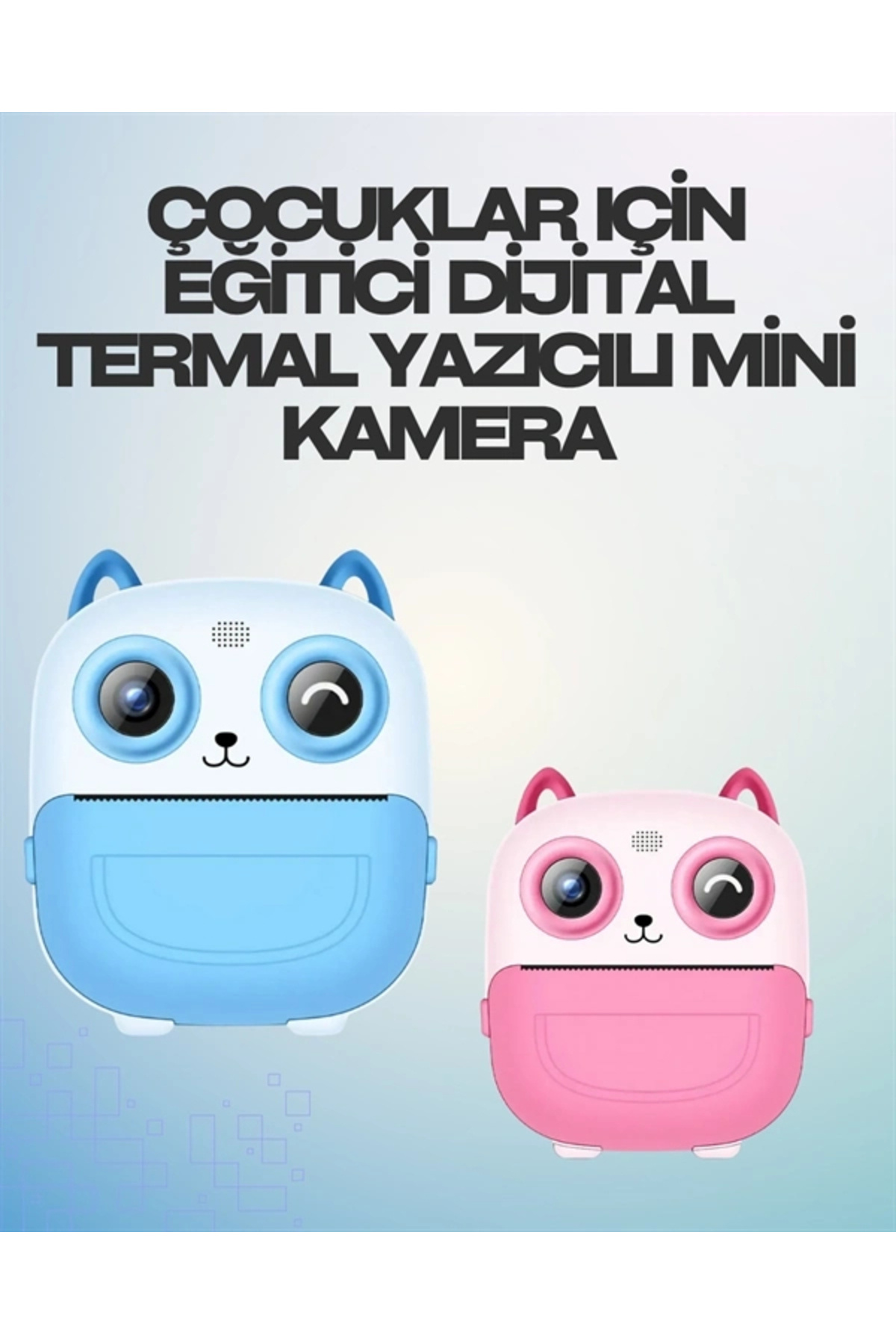 shopwave Termal Yazıcılı Dijital Kamera – USB Şarjlı, HD Video Destekli